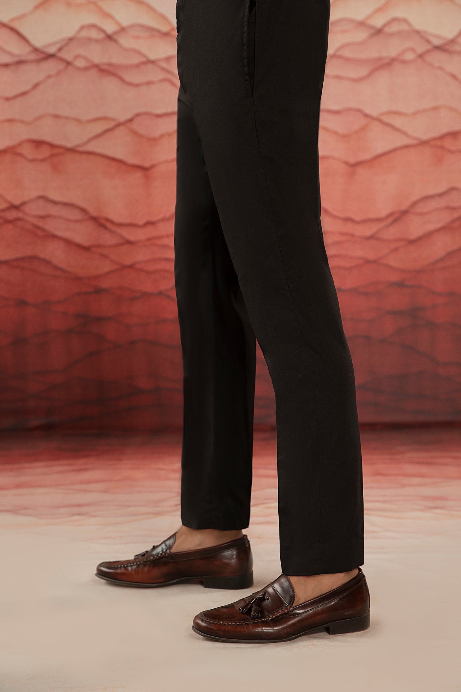 1PC STITCHED-BLACK TROUSER IST-83