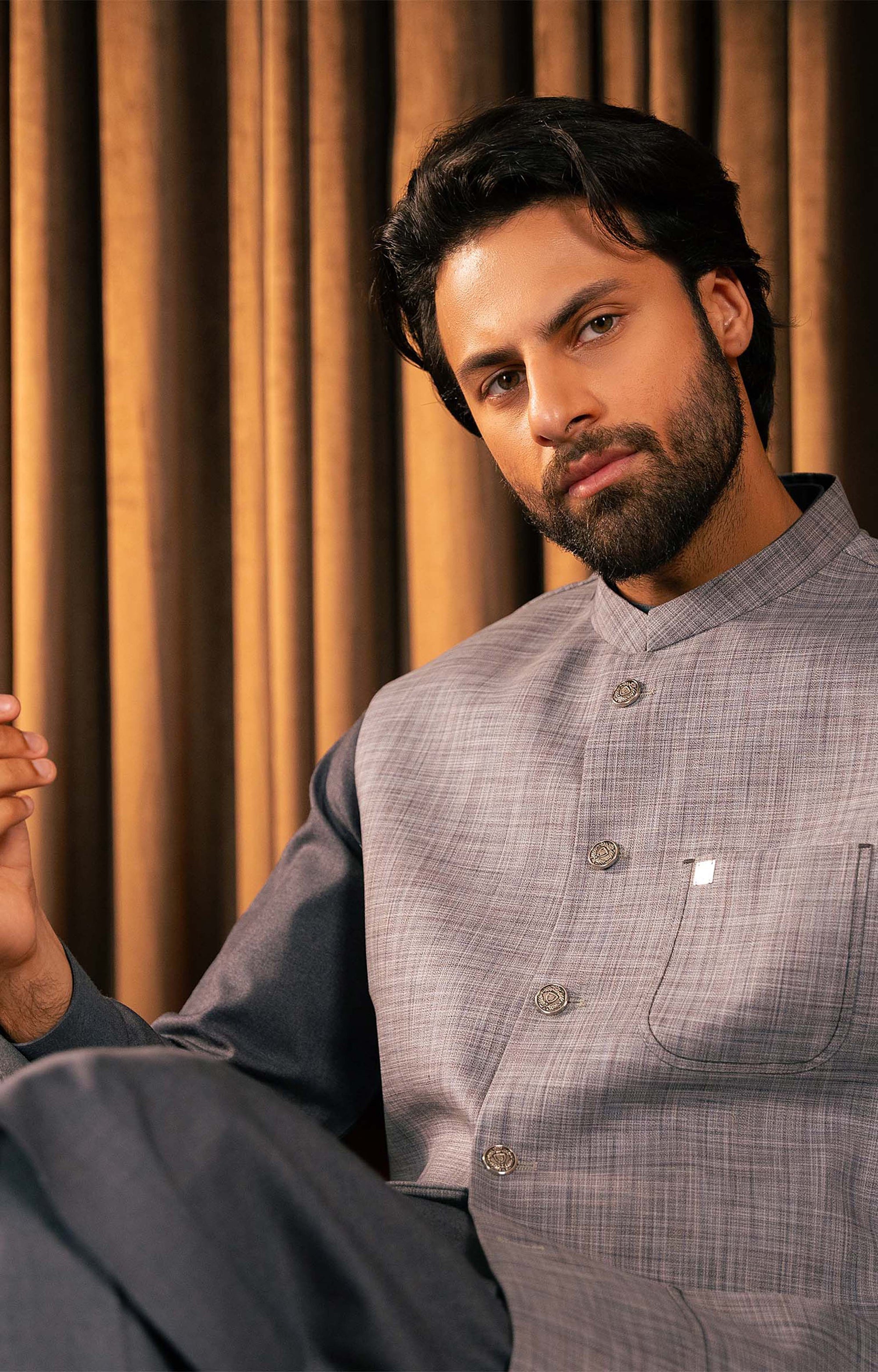 Waistcoat-PRIS-Grey Blue-IST-3028