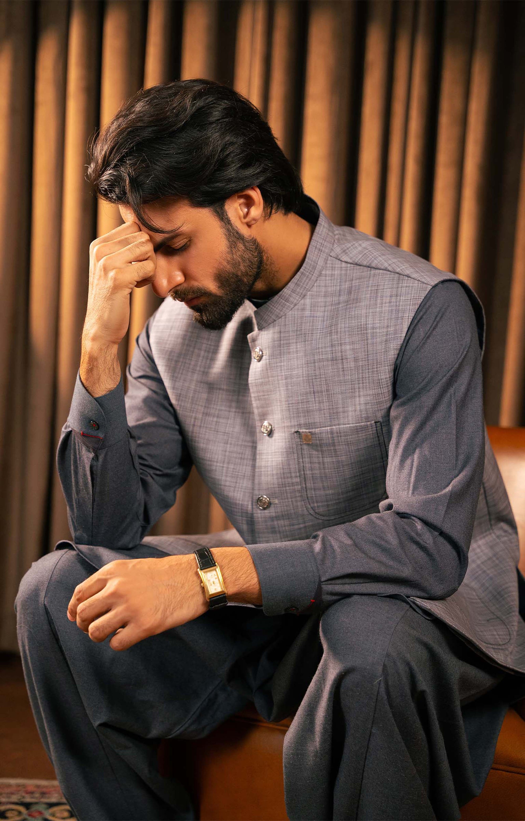 Waistcoat-PRIS-Grey Blue-IST-3028