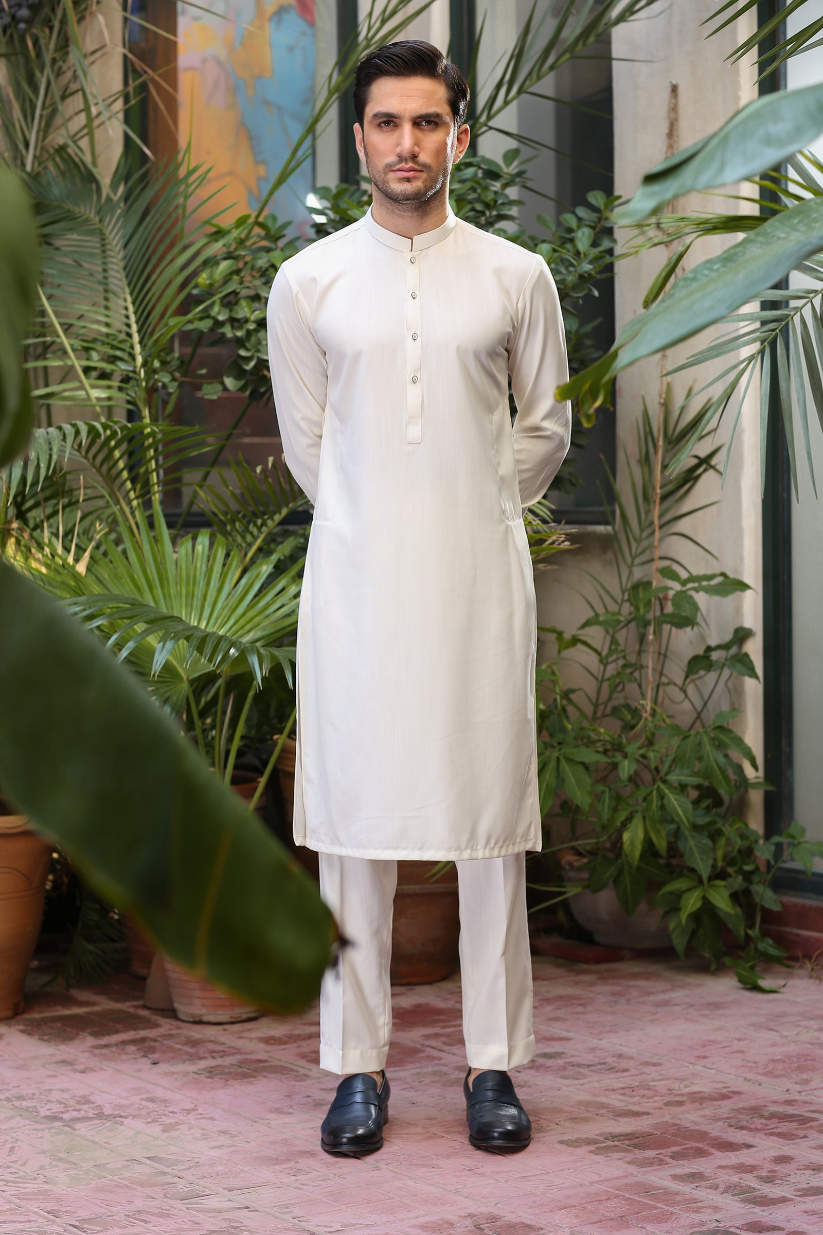 2PC STITCHED-MARVELOUS BUTTER CREAM IST-142