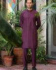 2PC STITCHED-EMPIRE PLUM IST-144