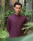 2PC STITCHED-EMPIRE PLUM IST-144
