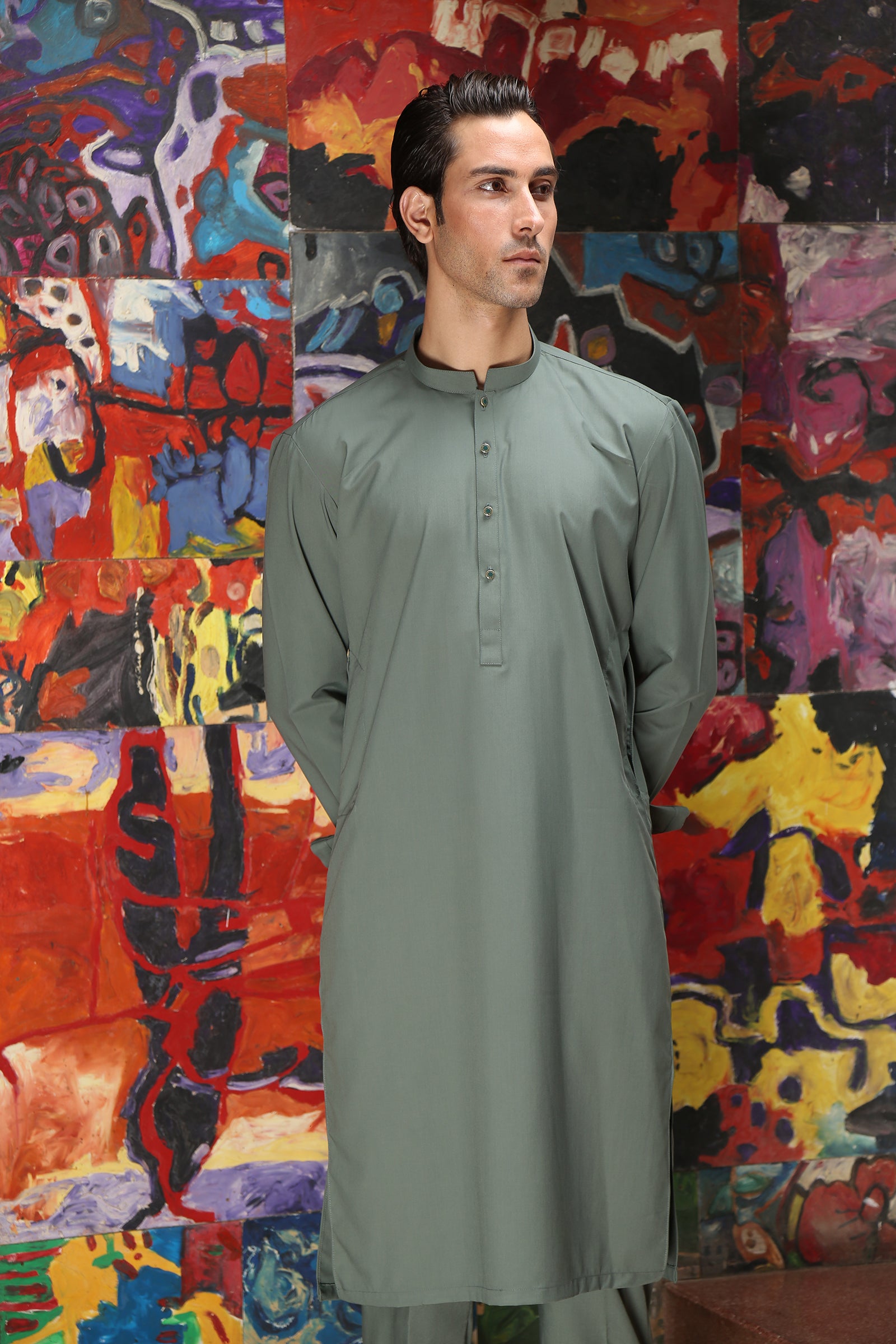 2PC STITCHED-EMPIRE SAGE IST-144