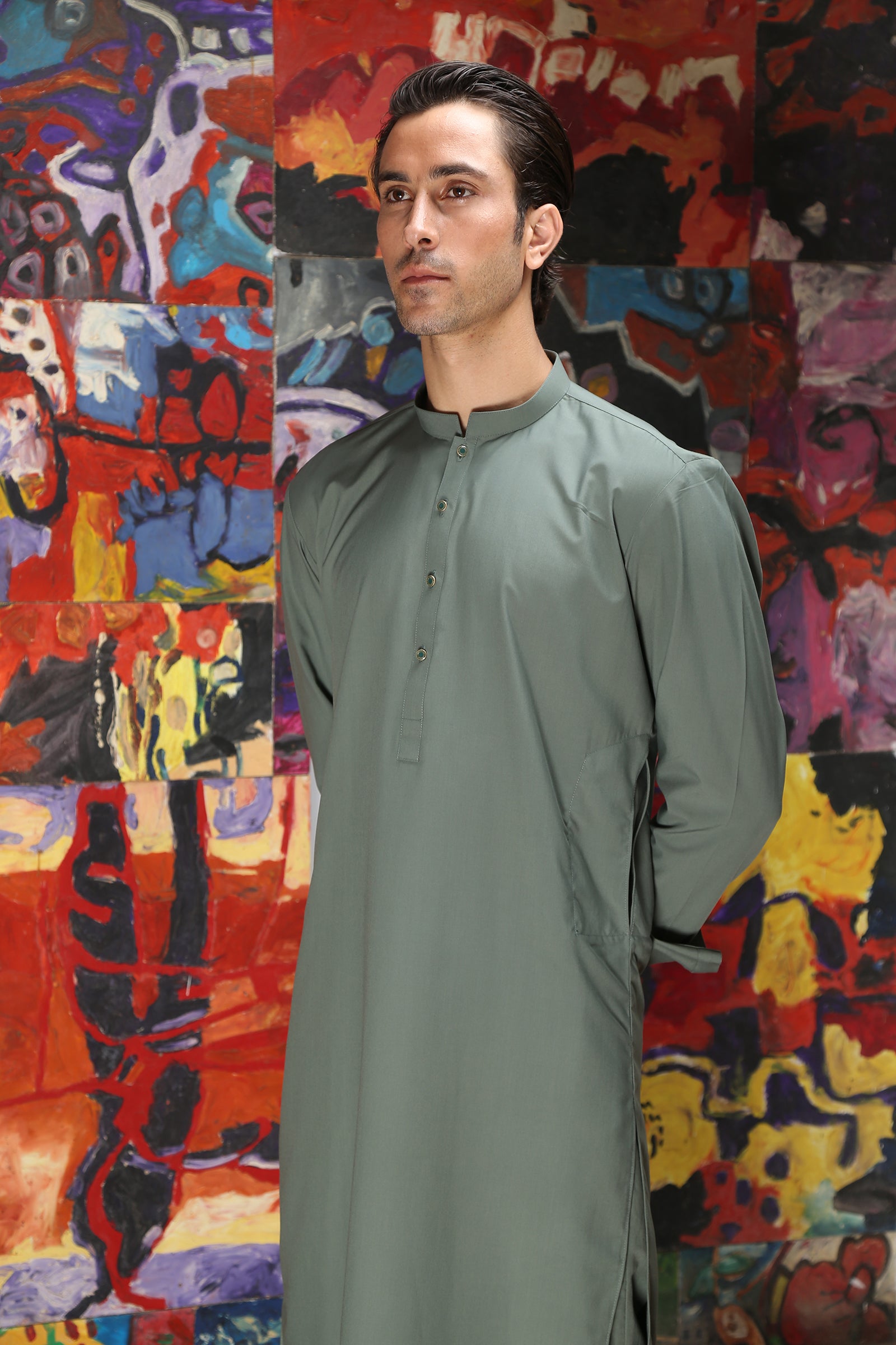 2PC STITCHED-EMPIRE SAGE IST-144