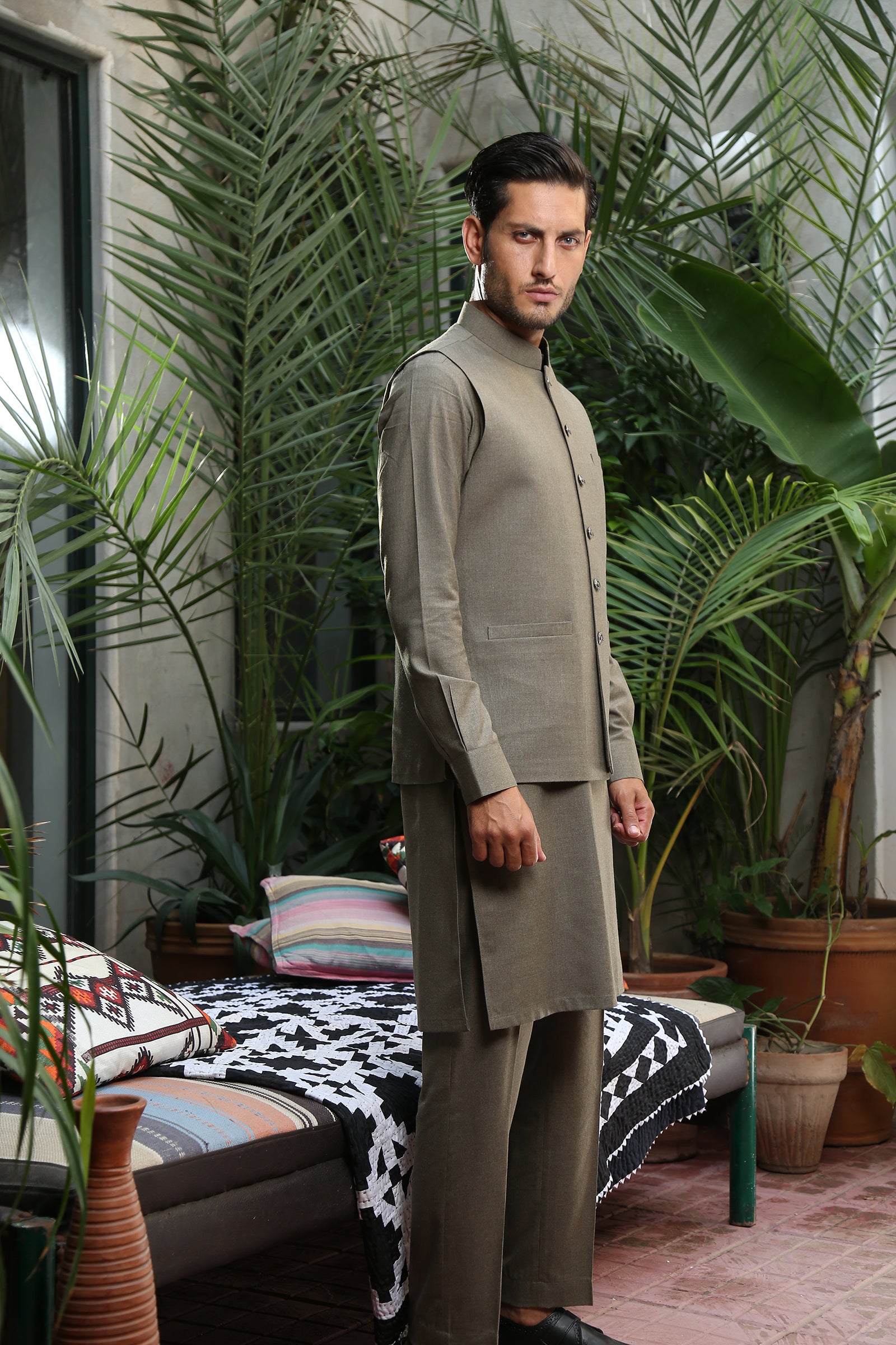2PC STITCHED-MARKHOR DUSTY OLIVE IST-48