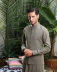2PC STITCHED-MARKHOR DUSTY OLIVE IST-48