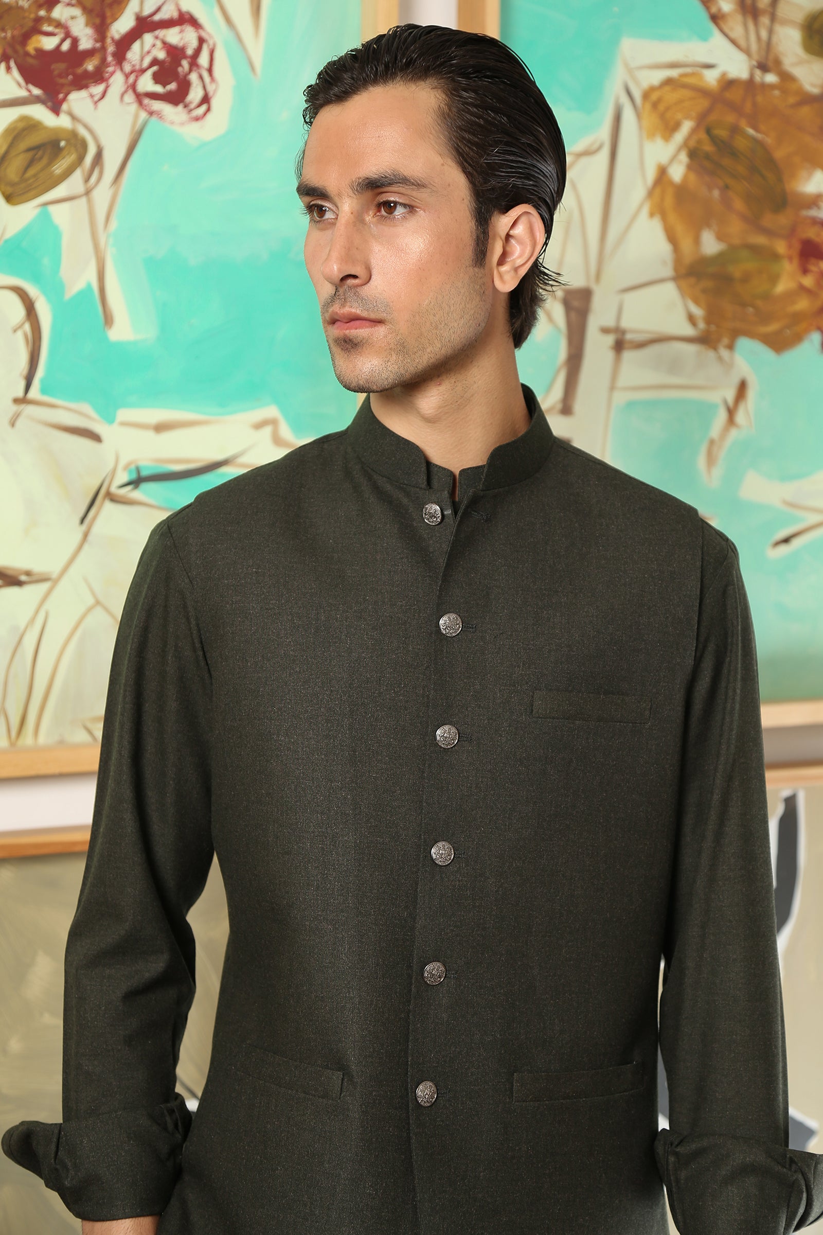 WAISTCOAT-MARKHOR FOREST GREENIST-156