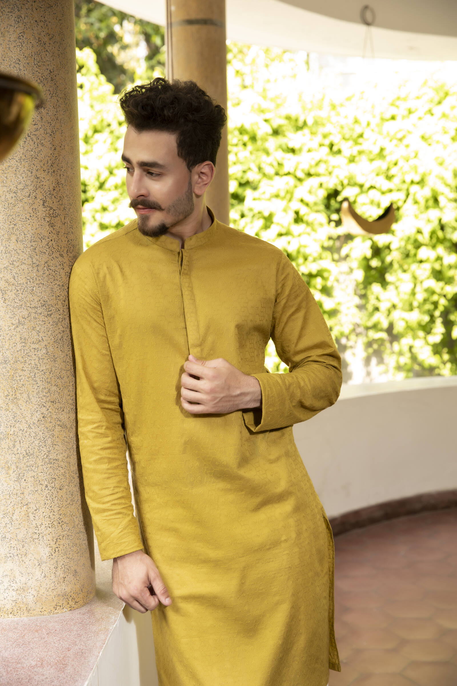 1PC STITCHED-OCHRE KURTA IST-14