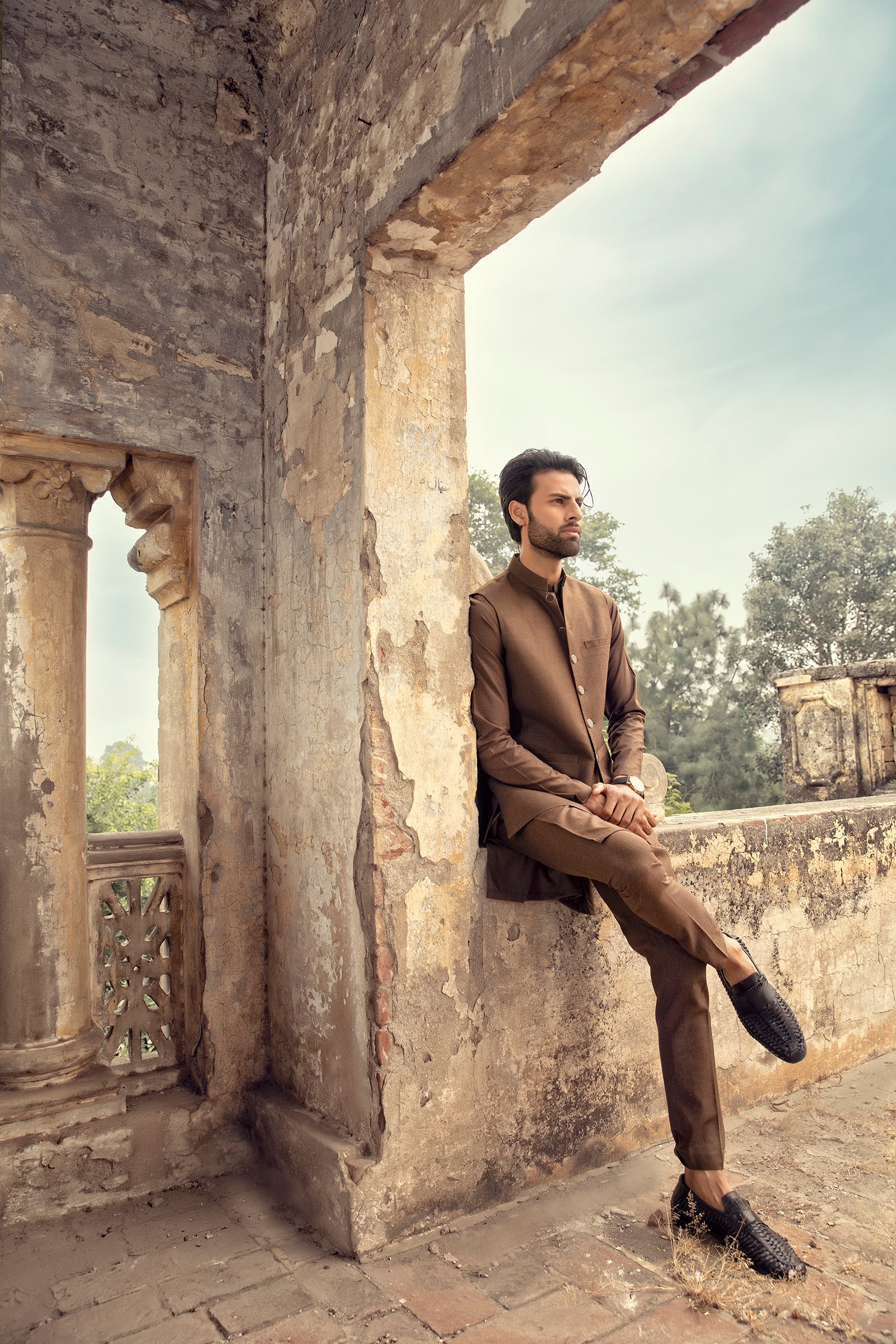 WAISTCOAT-MARKHOR CAMEL IST-73