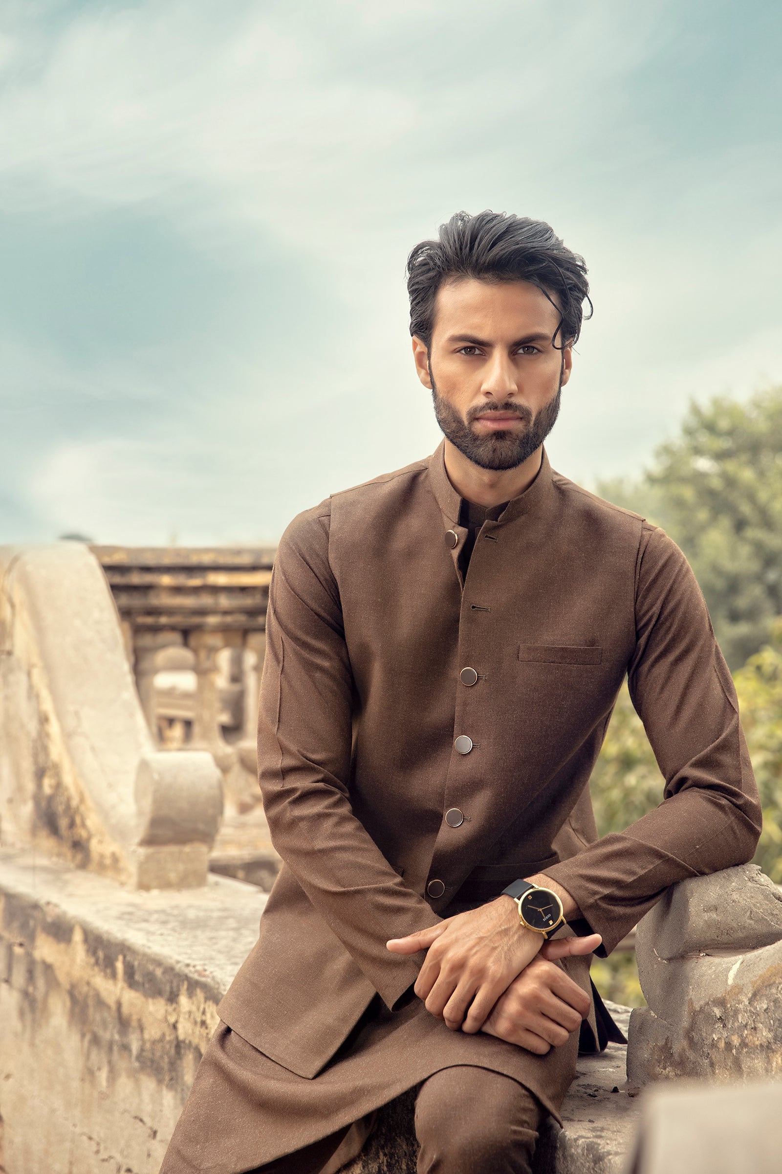 WAISTCOAT-MARKHOR CAMEL IST-73