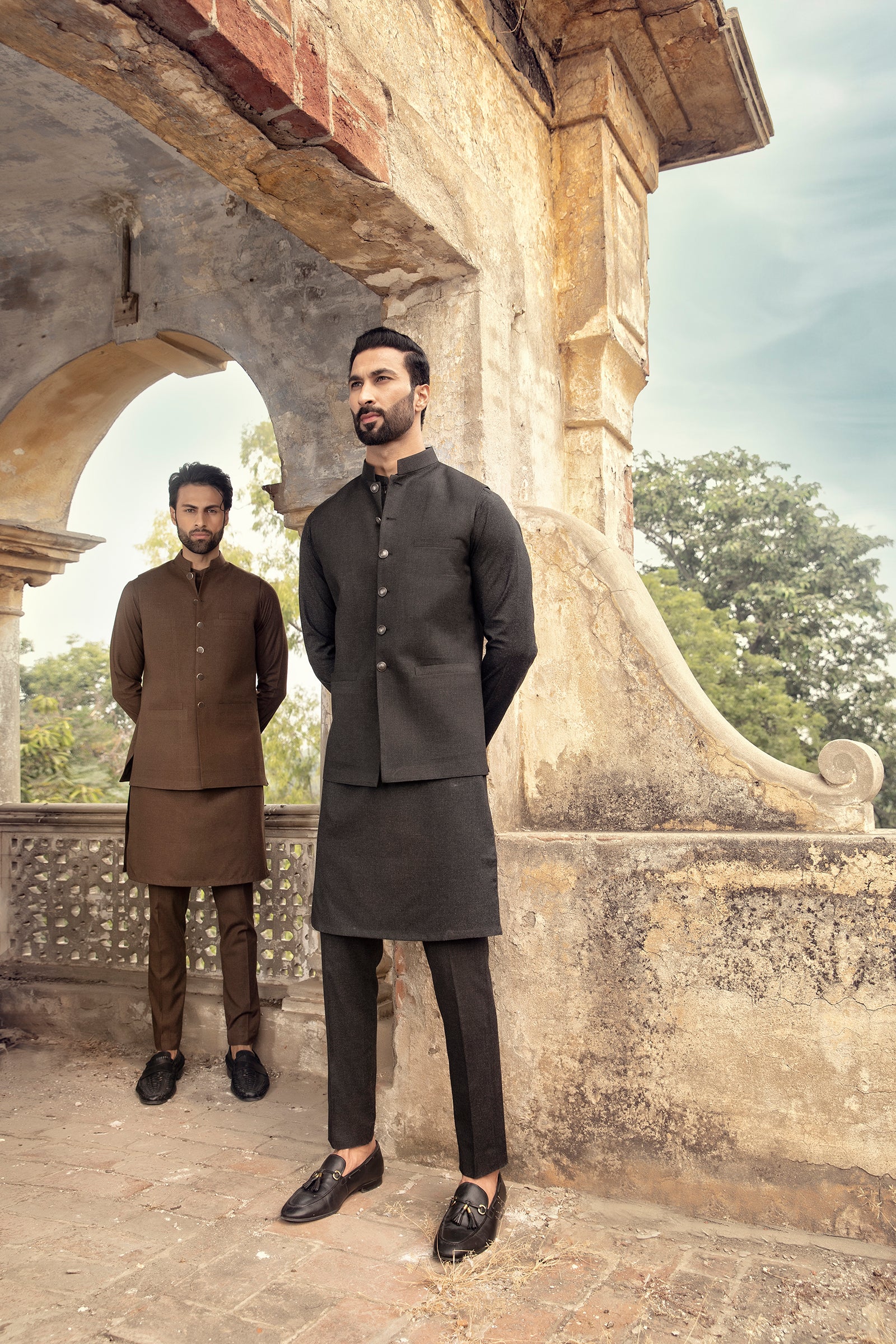 WAISTCOAT-MARKHOR CHARCOAL IST-75