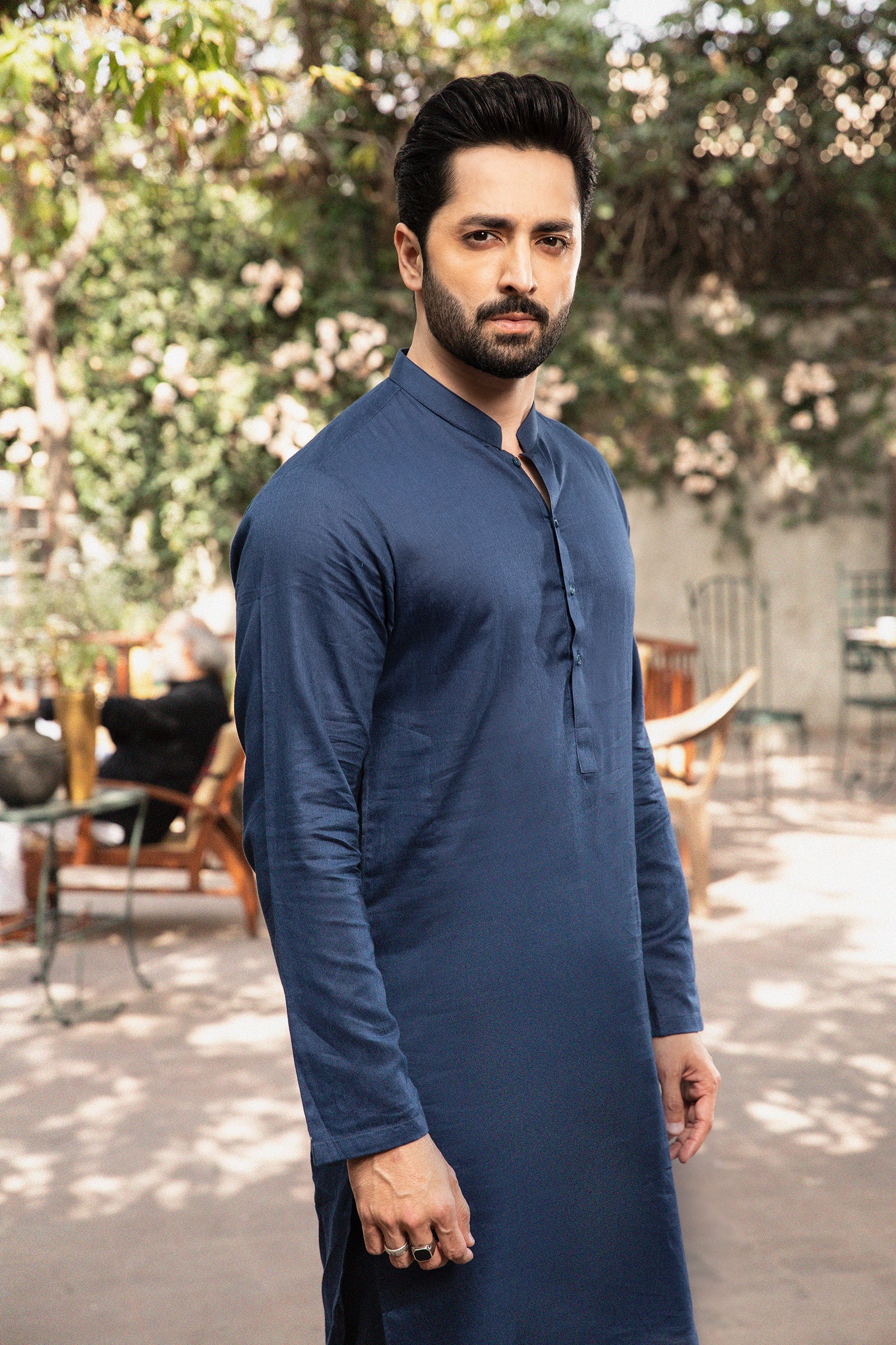 1PC STITCHED-NAVY BLUE KURTA IST-19