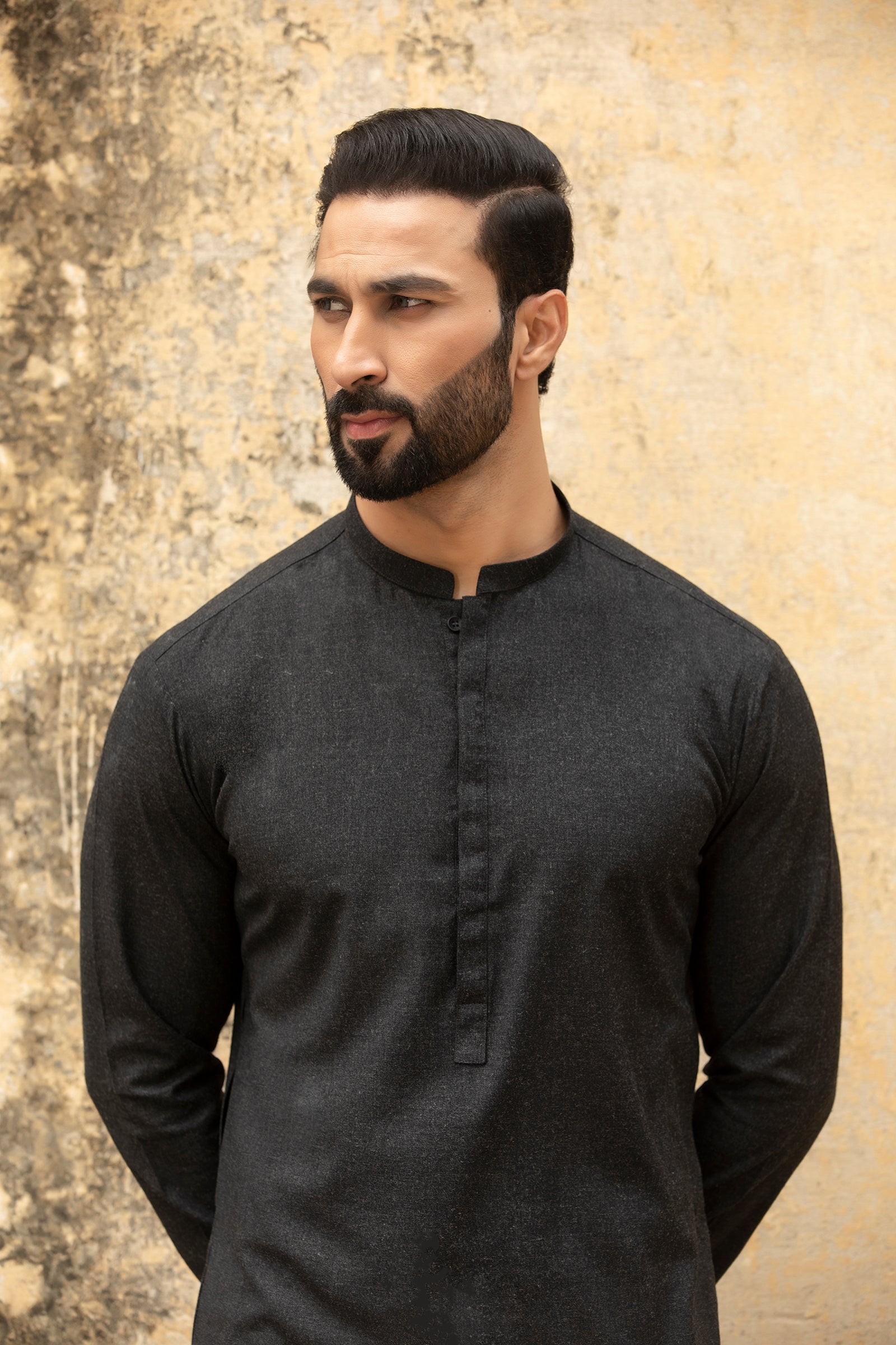 2PC STITCHED-MARKHOR CHARCOAL IST-52