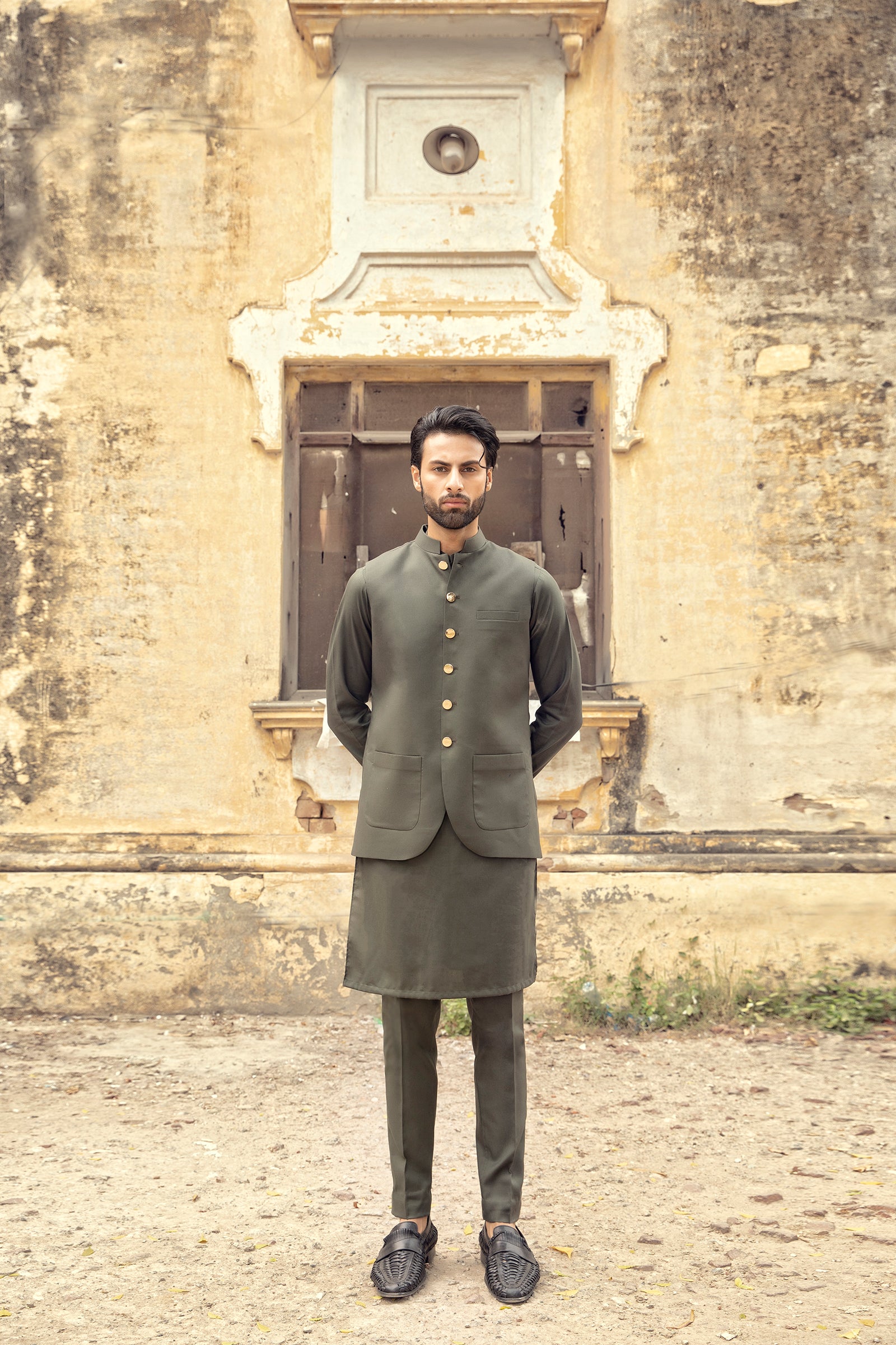 2PC STITCHED-CARDOBA DARK OLIVE IST-55