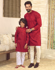 1PC STITCHED MAHROON KURTA IST-78