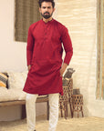 1PC STITCHED MAHROON KURTA IST-78