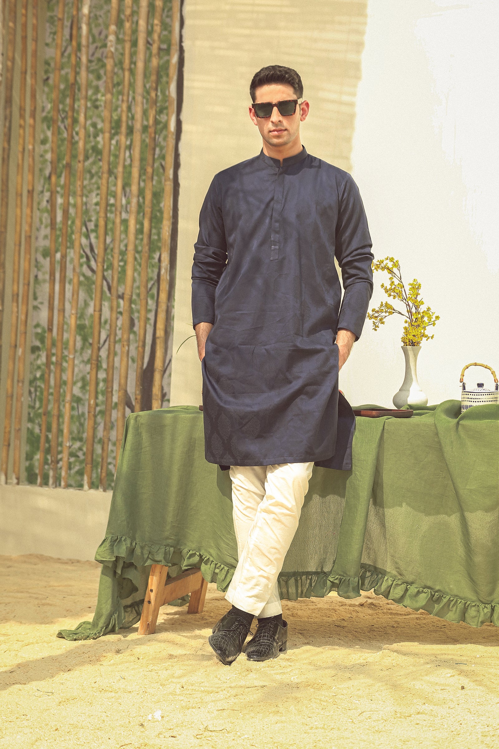 1PC STITCHED NAVY KURTA IST-77