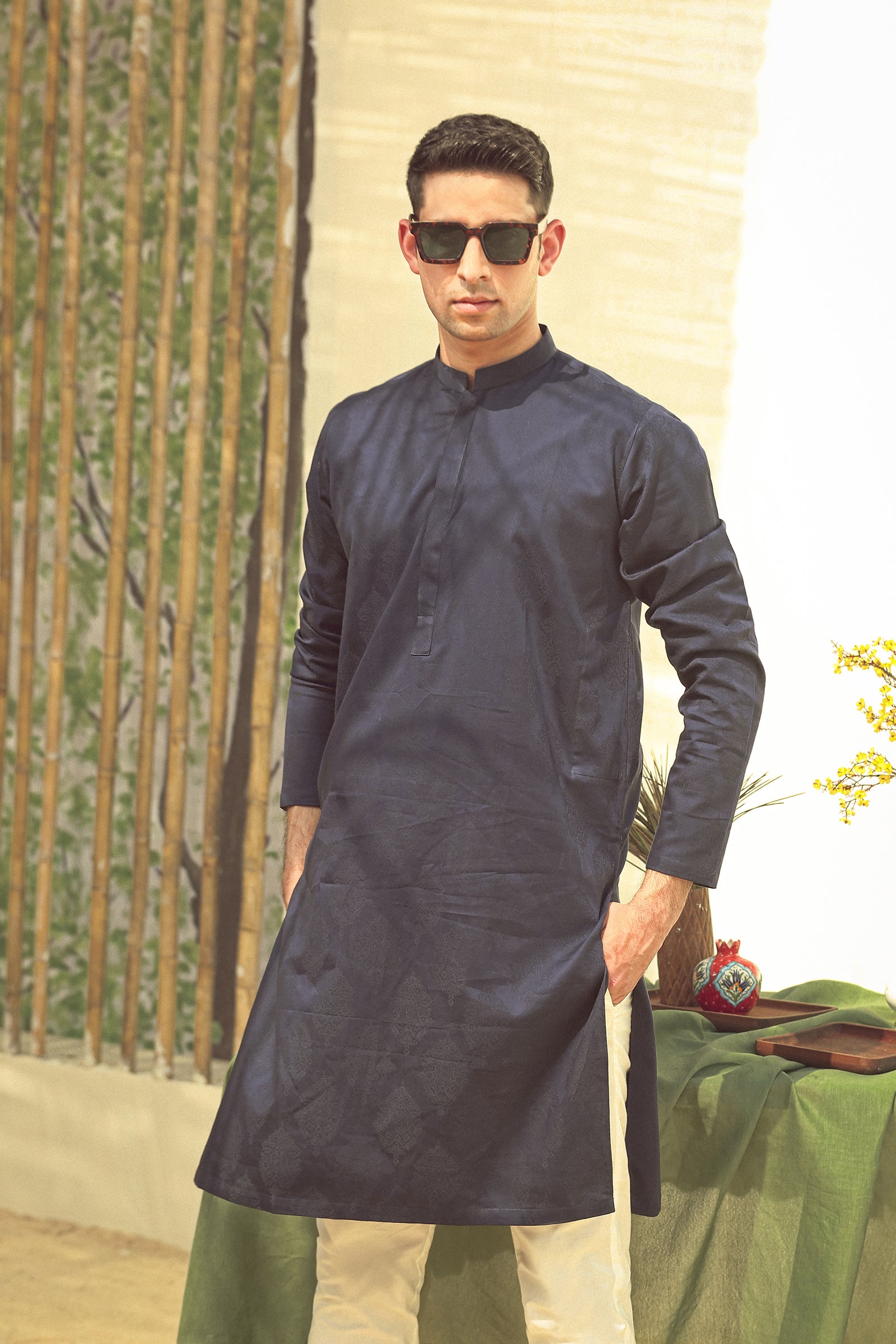 1PC STITCHED NAVY KURTA IST-77