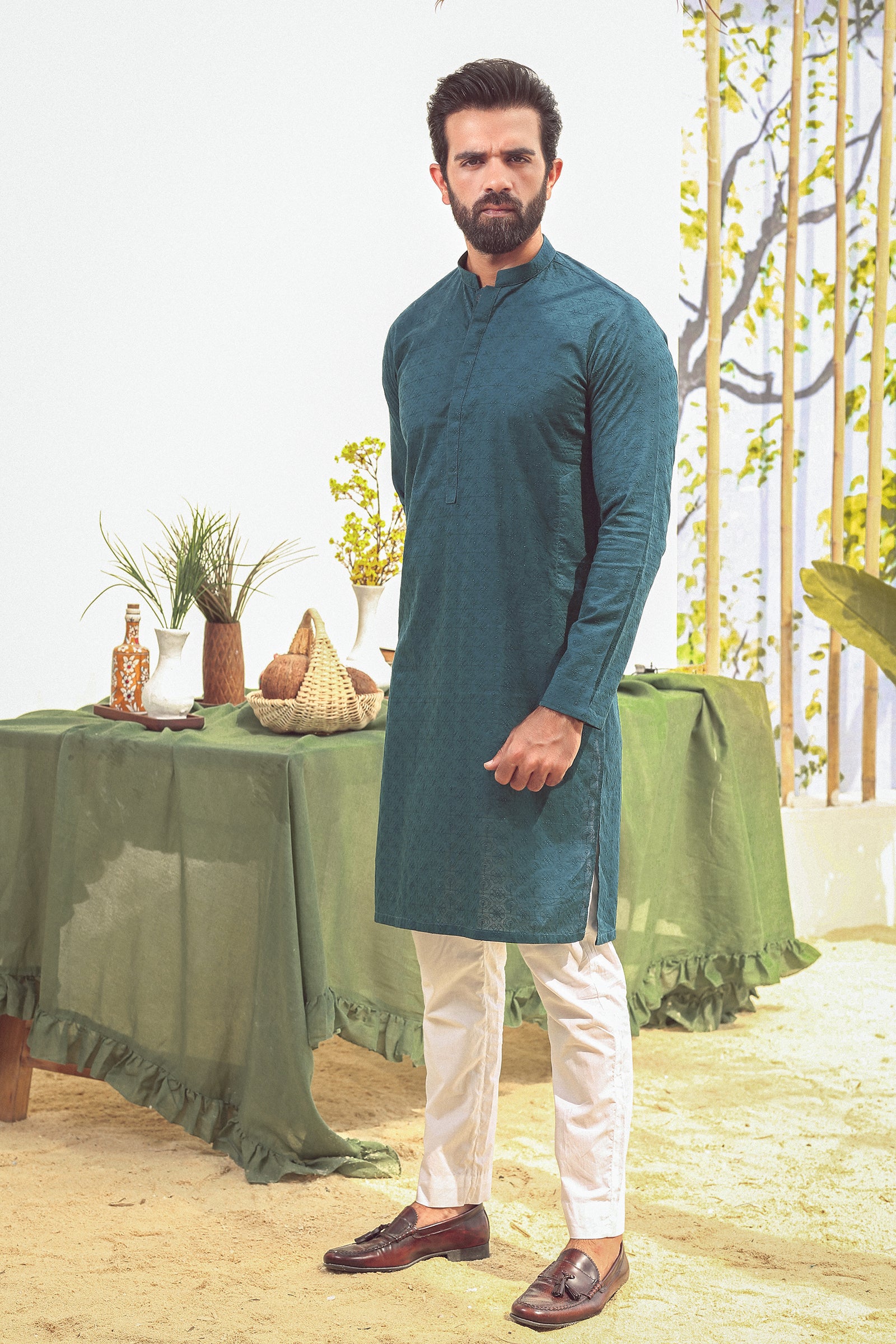 1PC STITCHED GREEN KURTA IST-84