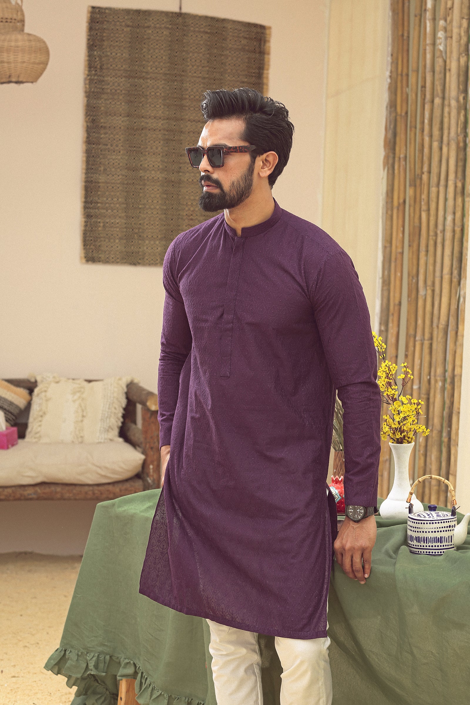 1PC STITCHED PLUM KURTA IST-88