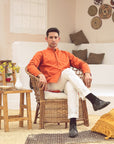1PC STITCHED ORANGE KURTA IST-87