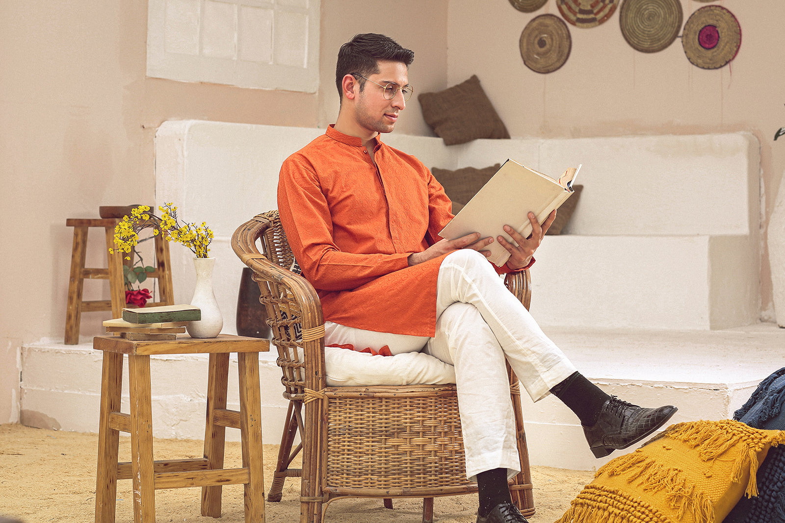 1PC STITCHED ORANGE KURTA IST-87