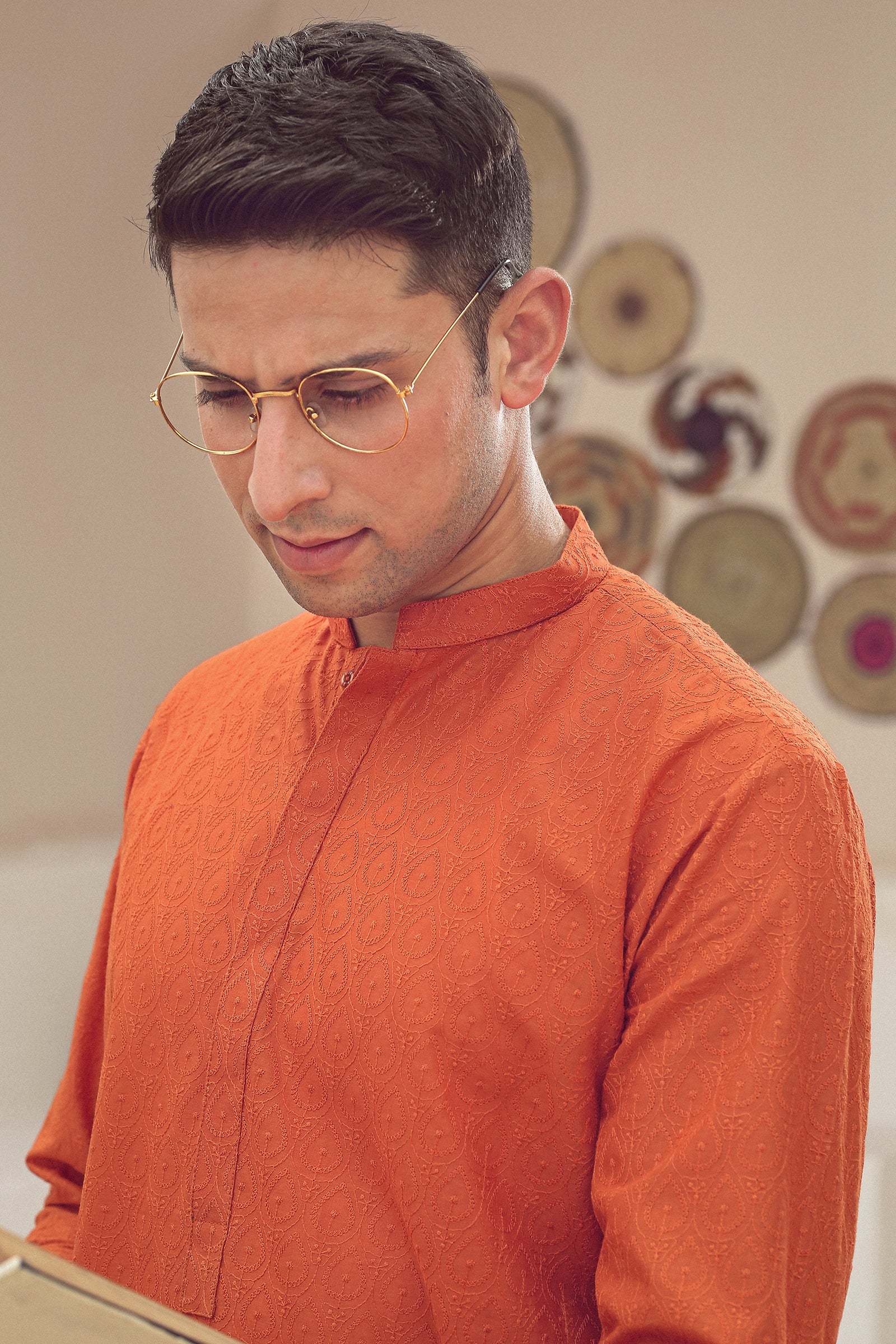 1PC STITCHED ORANGE KURTA IST-87