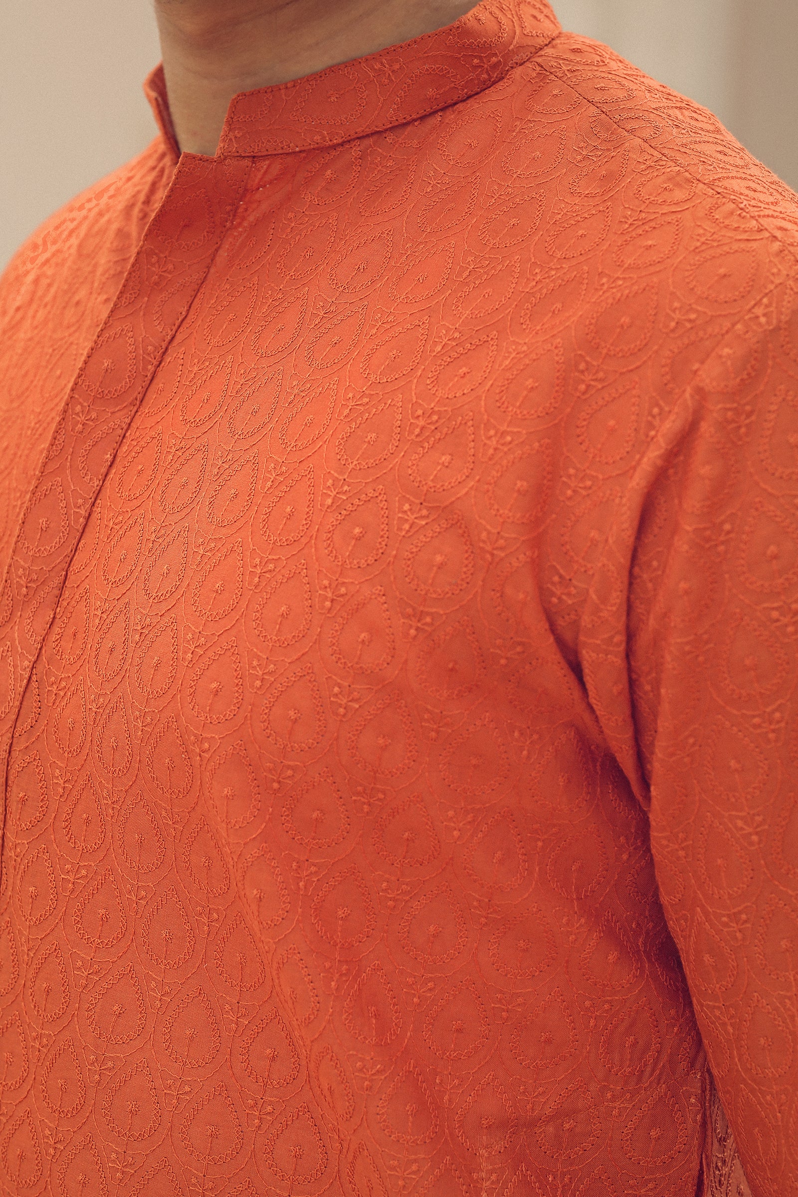 1PC STITCHED ORANGE KURTA IST-87