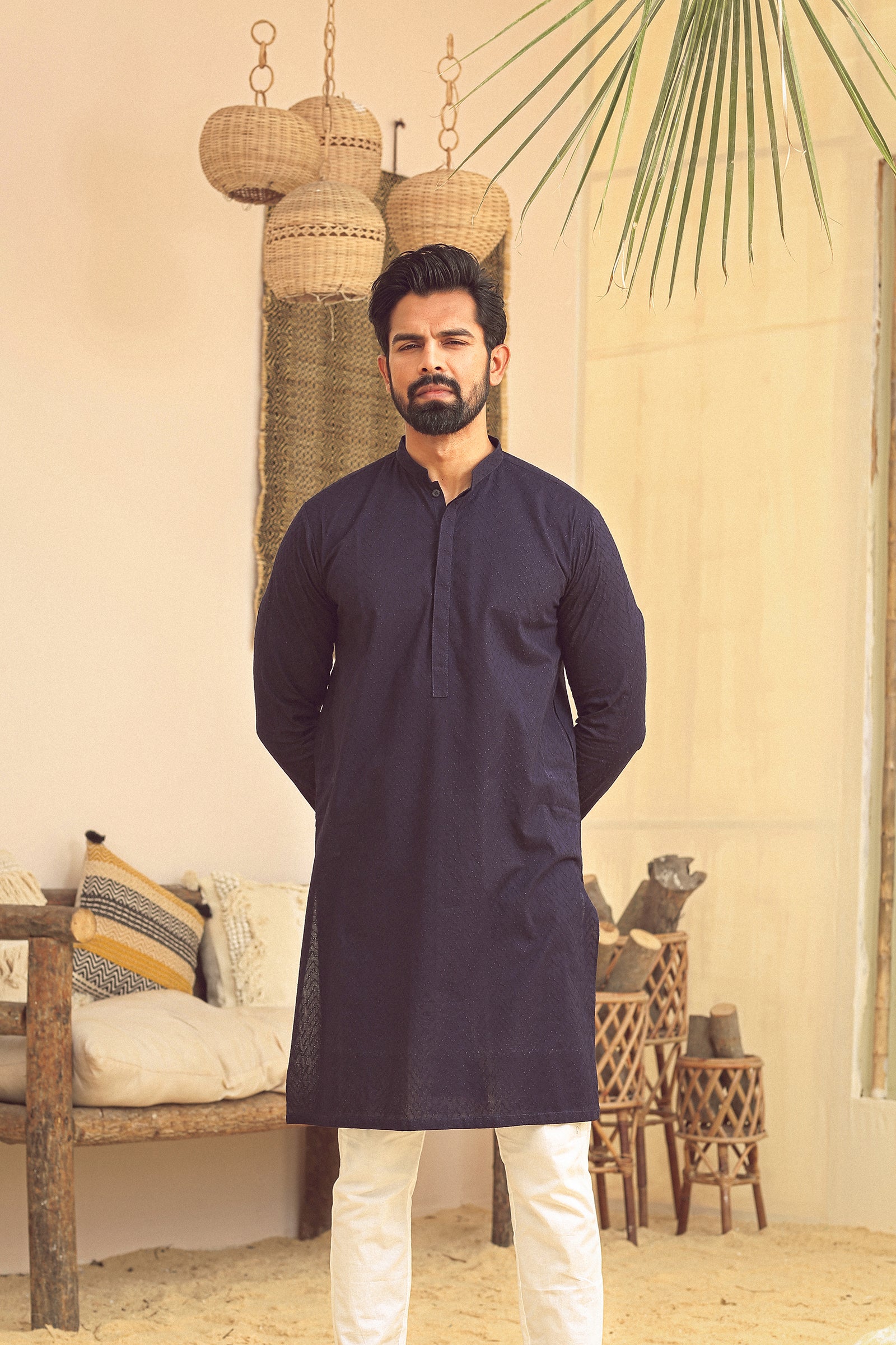 1PC STITCHED NAVY KURTA IST-82