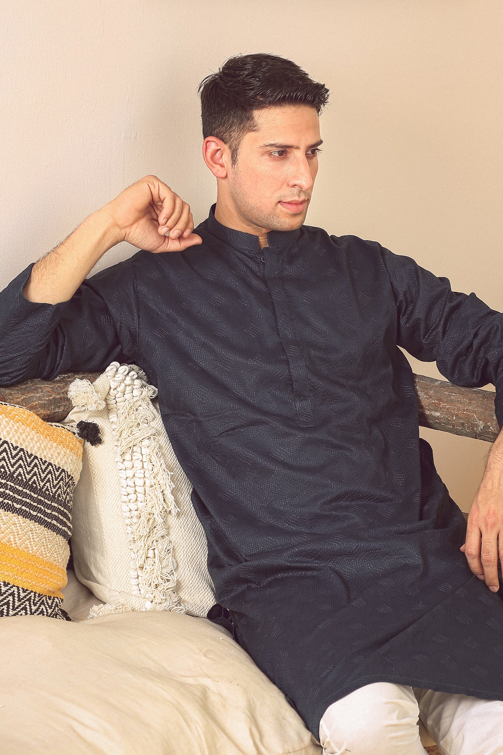 1PC STITCHED NAVY KURTA IST-68