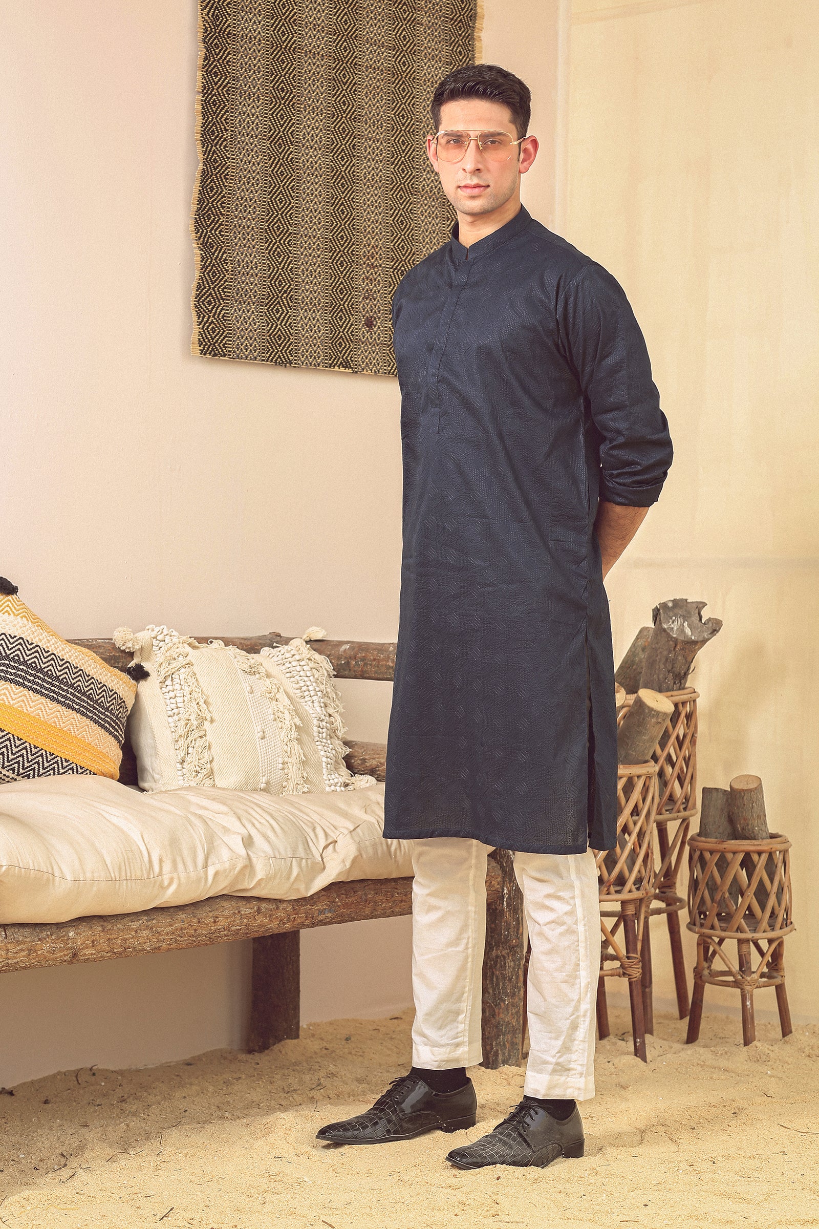 1PC STITCHED NAVY KURTA IST-68
