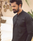 1PC STITCHED JET-BLACK KURTA IST-66