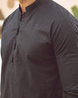 1PC STITCHED JET-BLACK KURTA IST-66