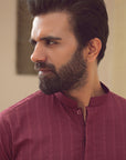 1PC STITCHED DEEP RED KURTA IST-85