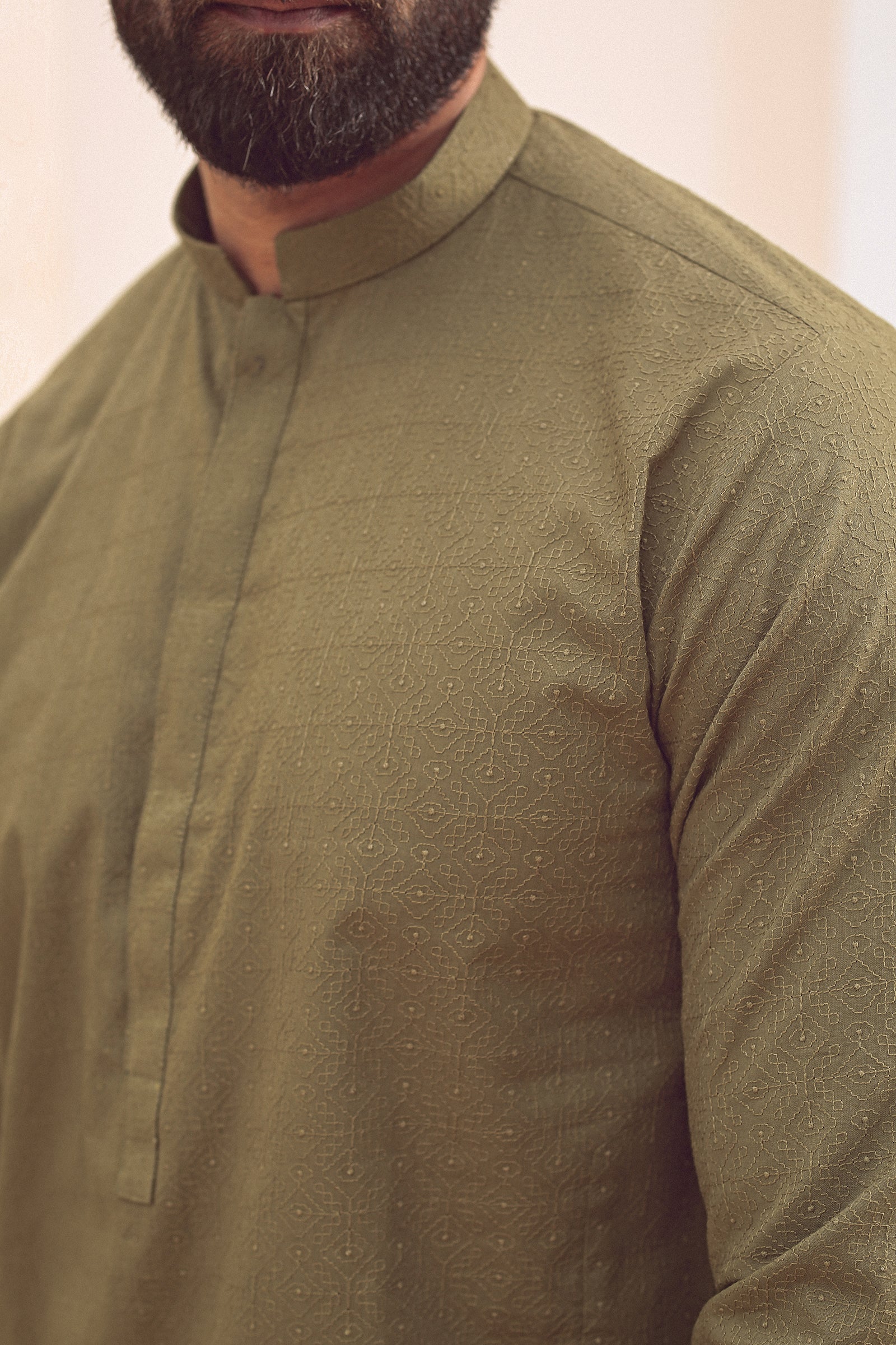 1PC STITCHED MEHNDI KURTA IST-86