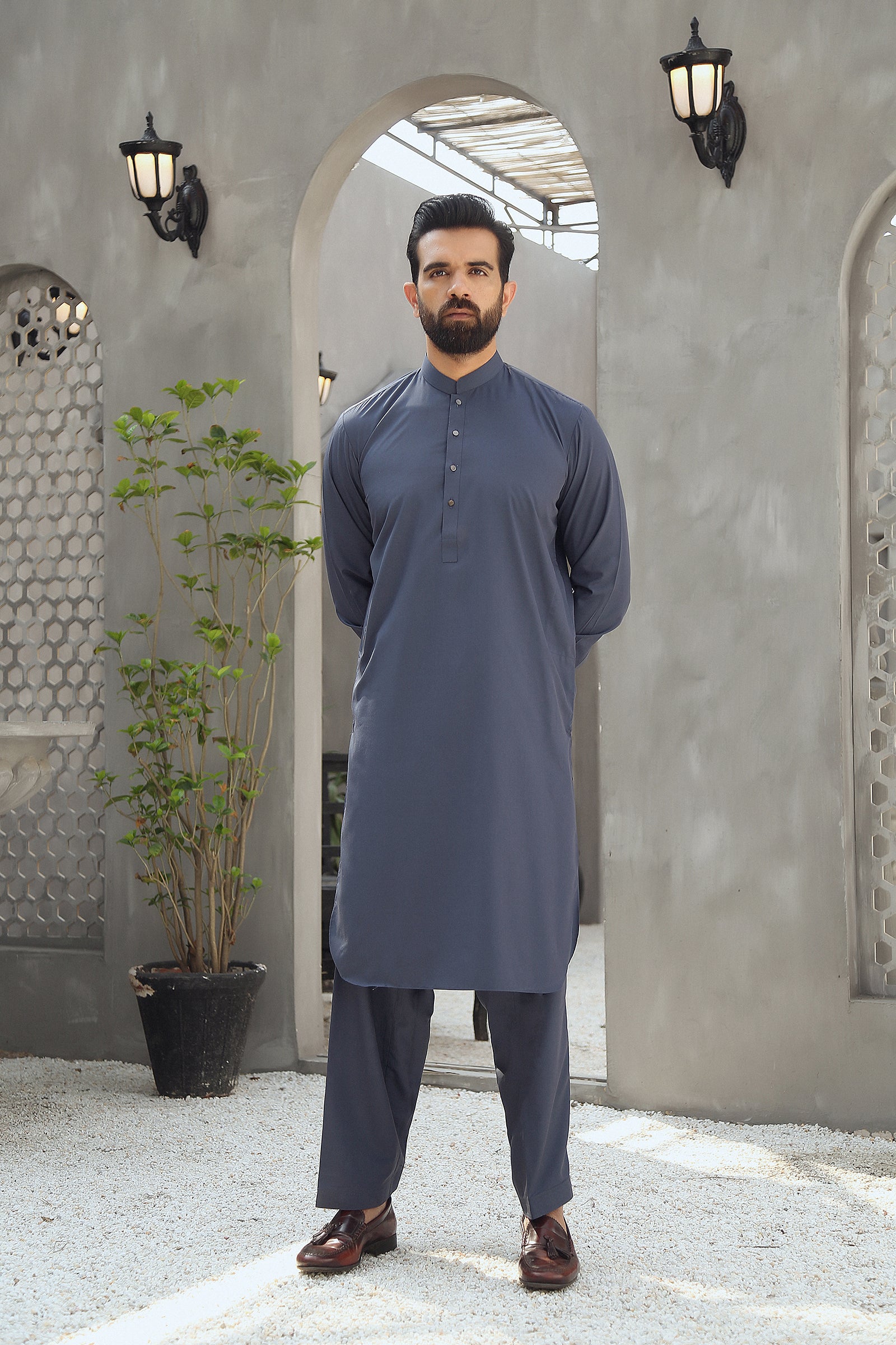 2PC  STITCHED-GLORY METALLIC BLUE IST-122