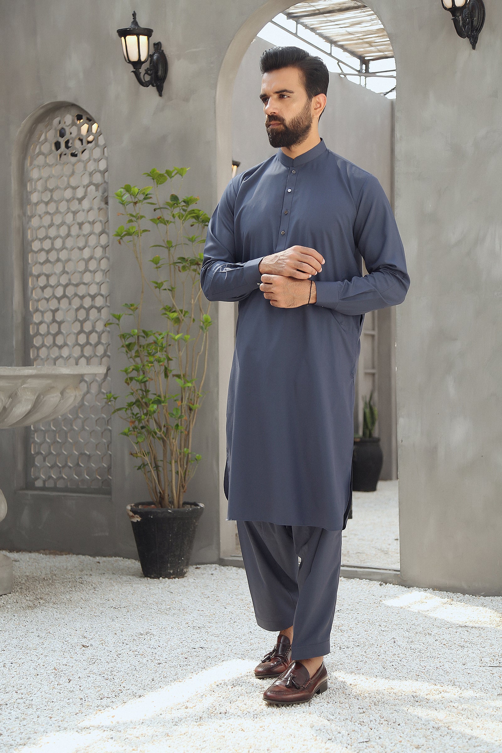 2PC  STITCHED-GLORY METALLIC BLUE IST-122