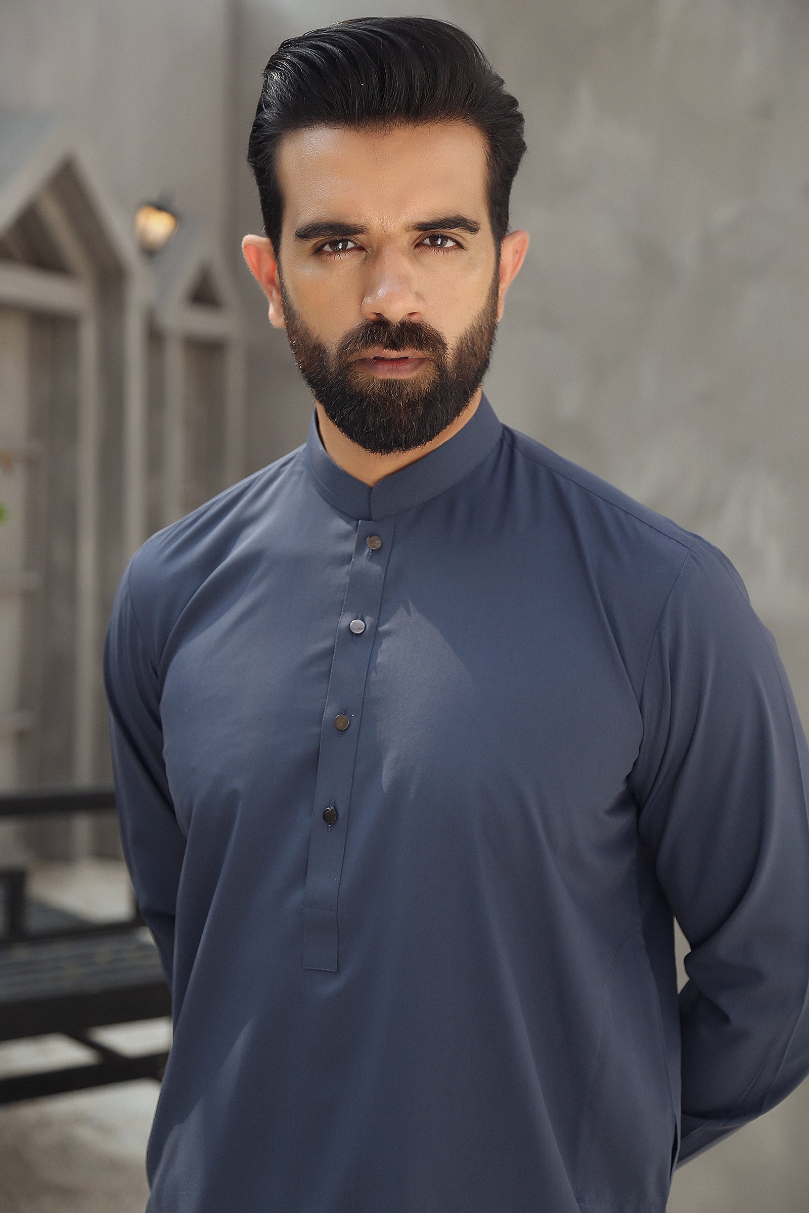 2PC  STITCHED-GLORY METALLIC BLUE IST-122