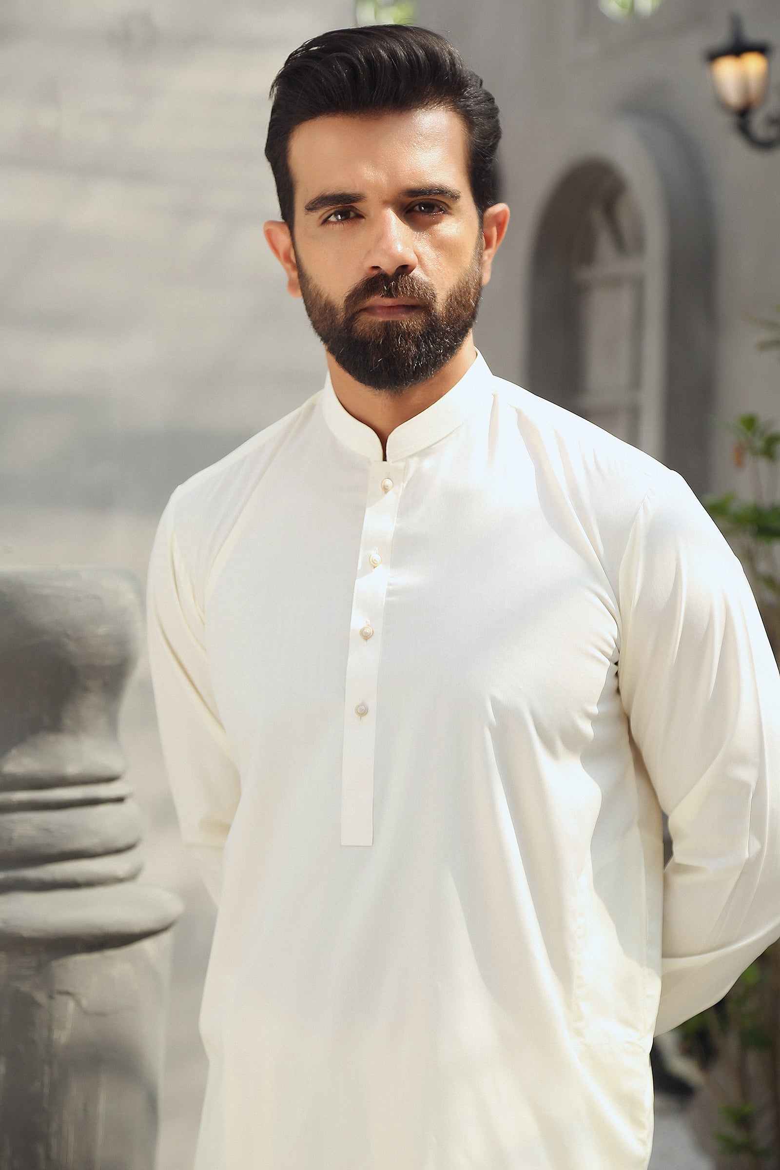 2PC  STITCHED-GLORY CREAM IST-121