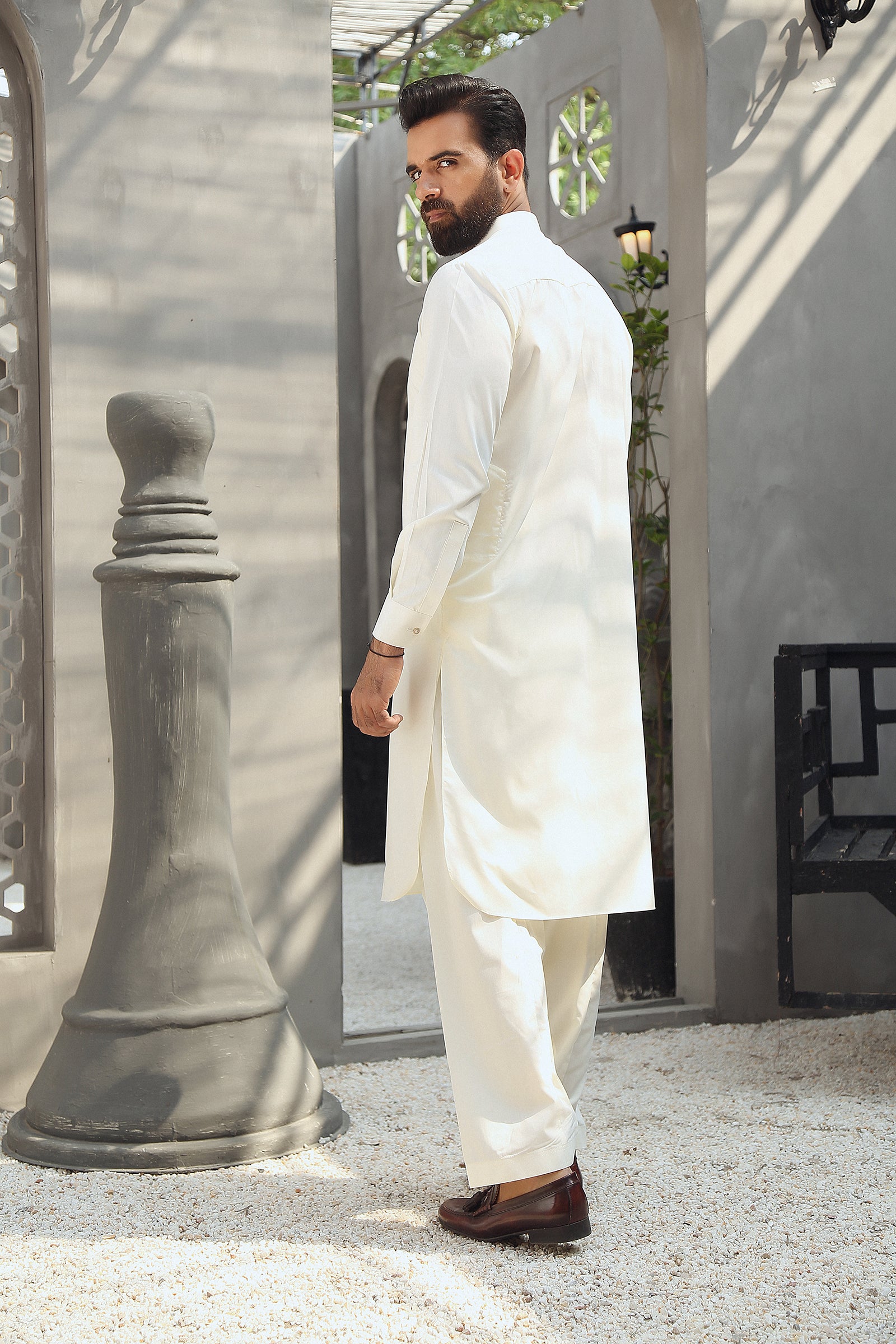 2PC  STITCHED-GLORY CREAM IST-121