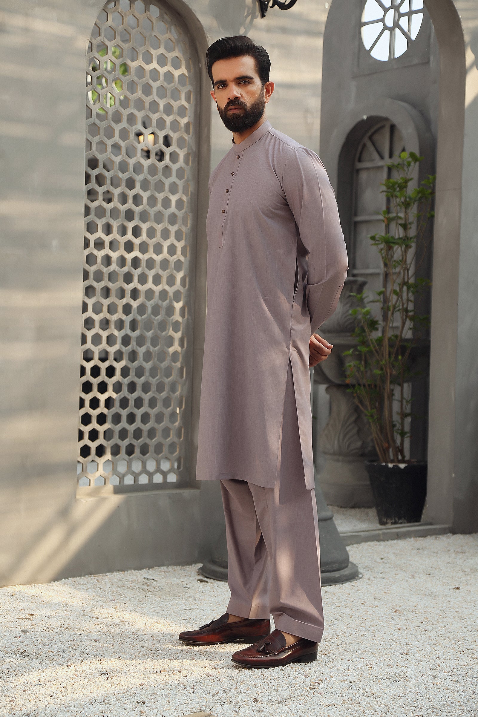 2PC  STITCHED-NOVEL ROSY BROWN IST-50