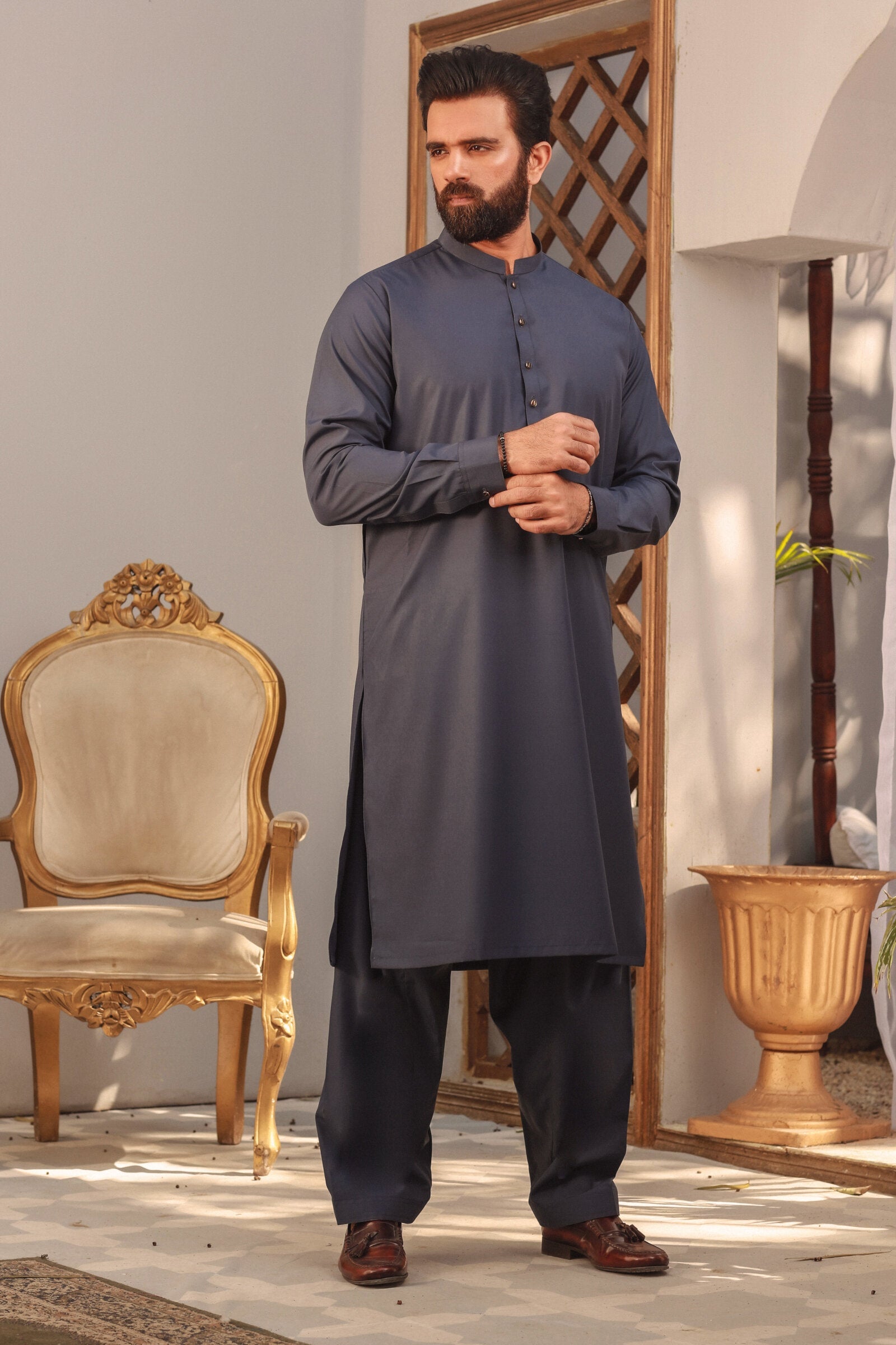 3PC STITCHED-BURJ INDIGO IST-06