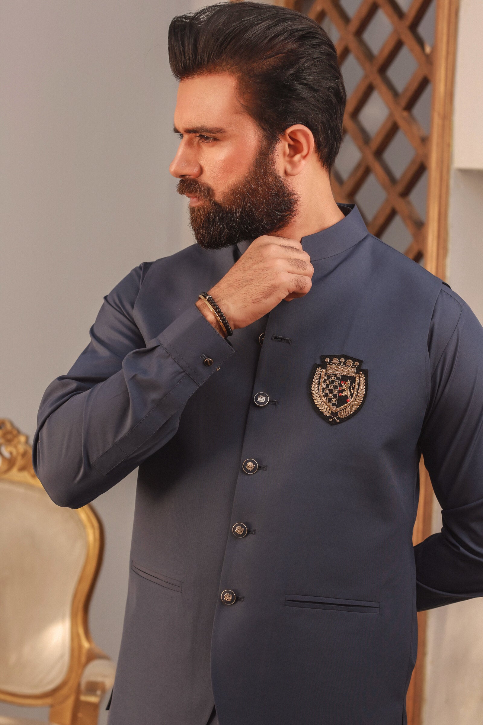 3PC STITCHED-BURJ INDIGO IST-06