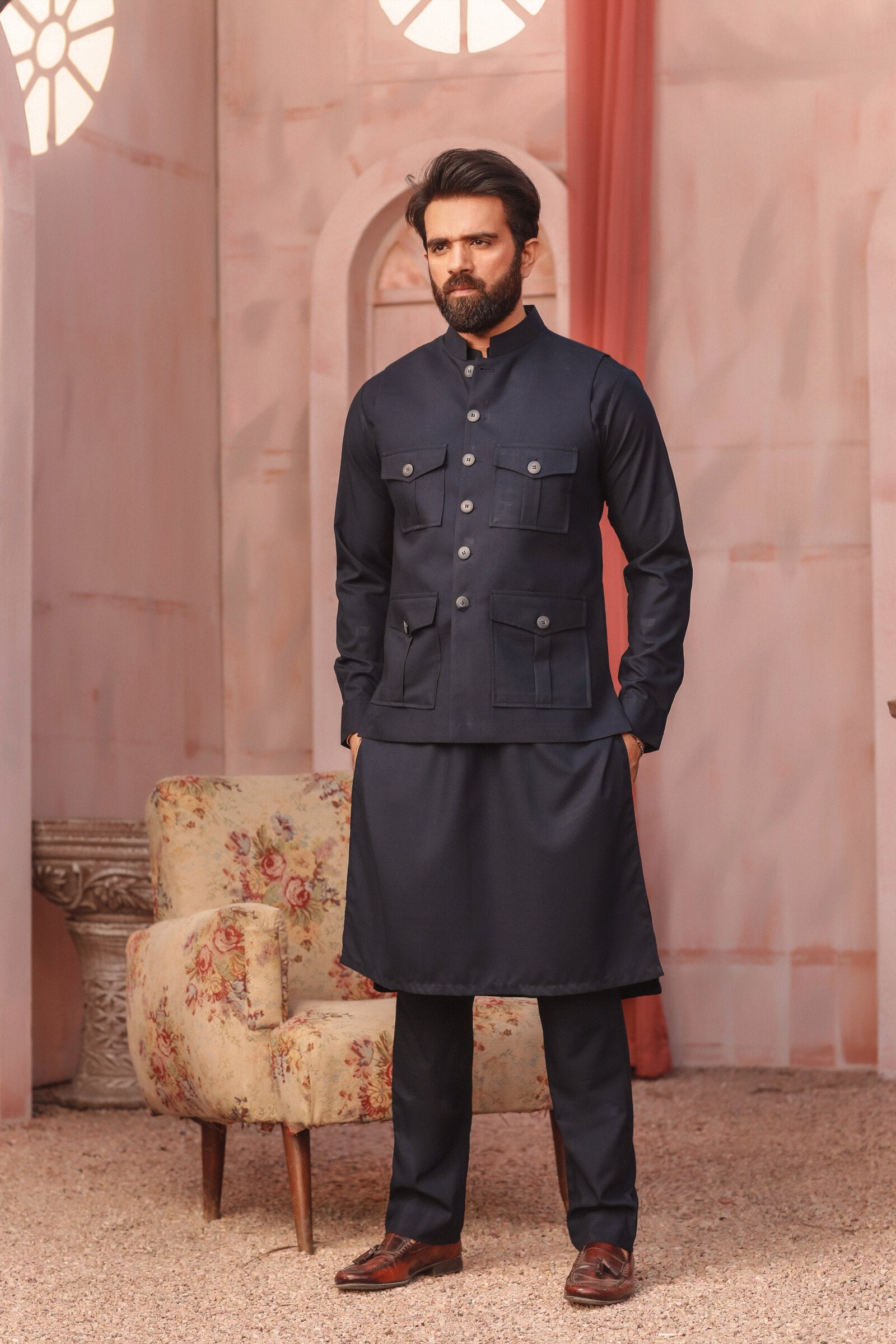 3PC STITCHED-EMIR NAVY IST-07