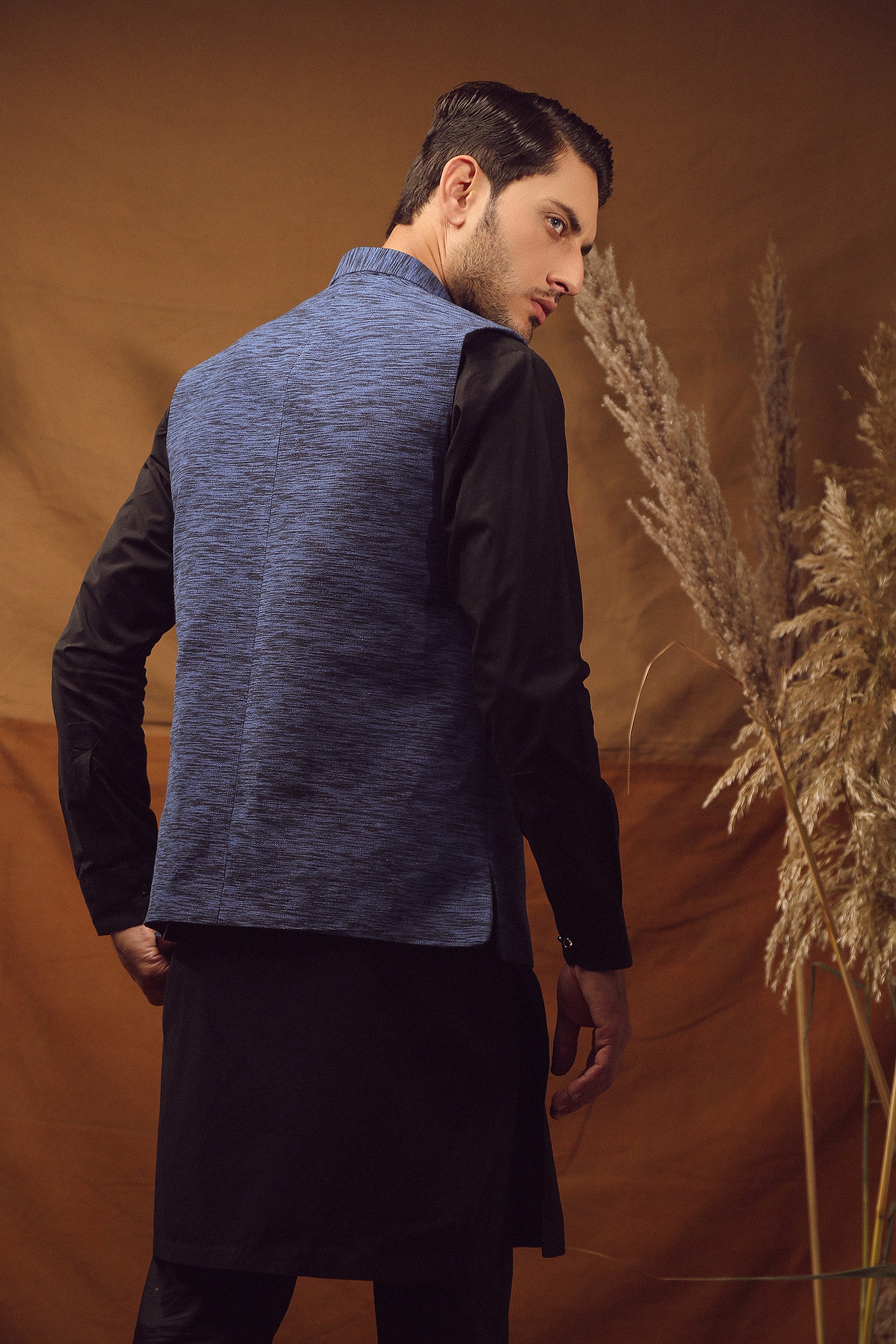 WAISTCOAT-KHADDAR ROYAL BLUE IST-64