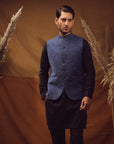 WAISTCOAT-KHADDAR ROYAL BLUE IST-64