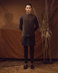 WAISTCOAT-KHADDAR BROWN IST-65