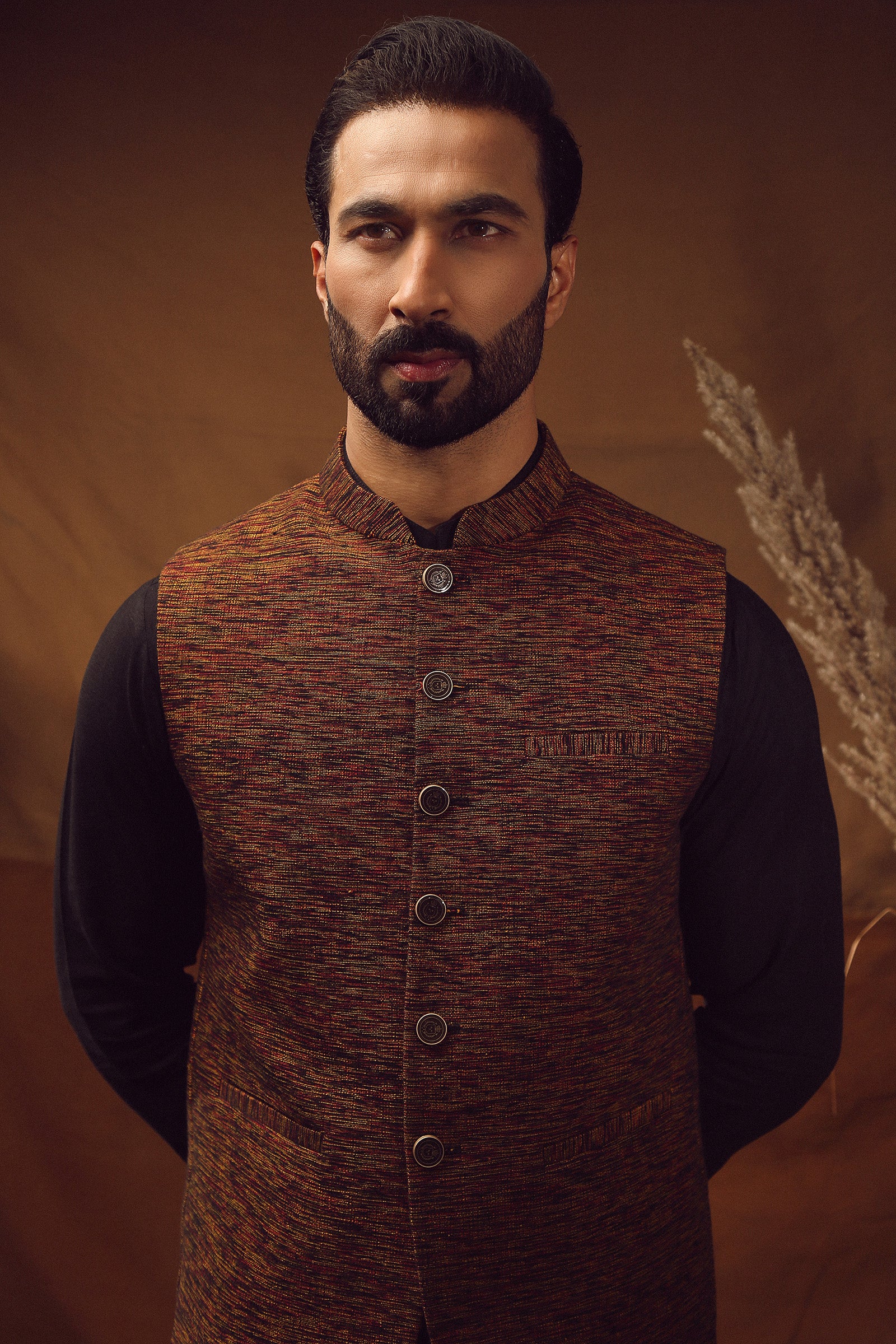 WAISTCOAT-KHADDAR MULTI COLOR IST-62