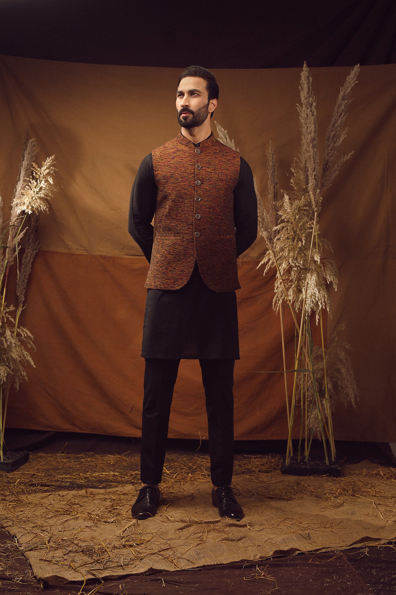 WAISTCOAT-KHADDAR MULTI COLOR IST-62