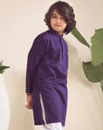 2PC STITCHED-PLUM KIDS SUIT IST-101